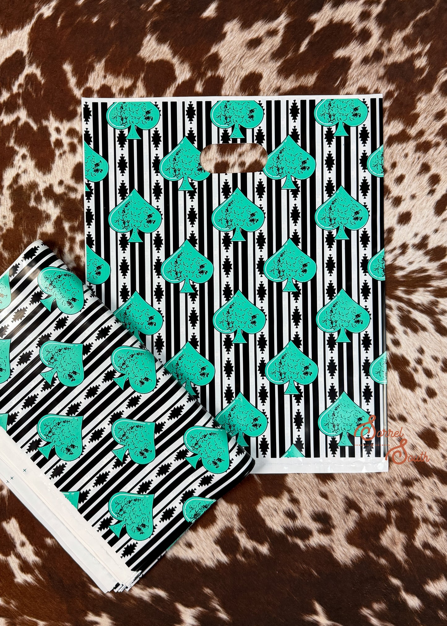 10" x 13" Aztec Spade Shopping Bags