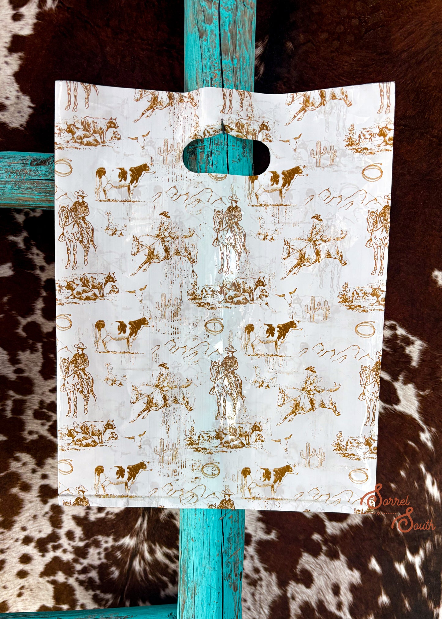 10" x 13" Vintage Western Shopping Bags
