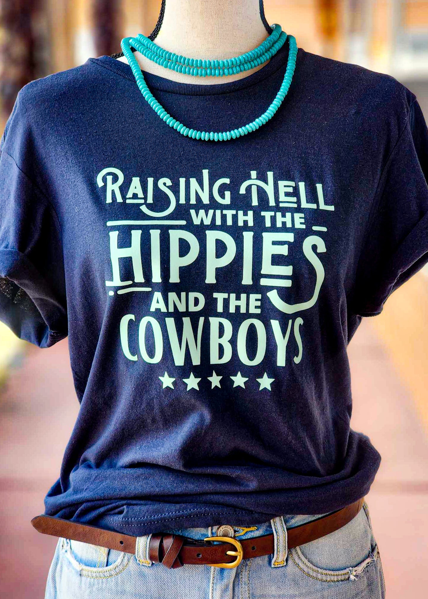 Raising Hell with Hippies and Cowboys Screenprint Transfer screenprint transfer Sorrel South