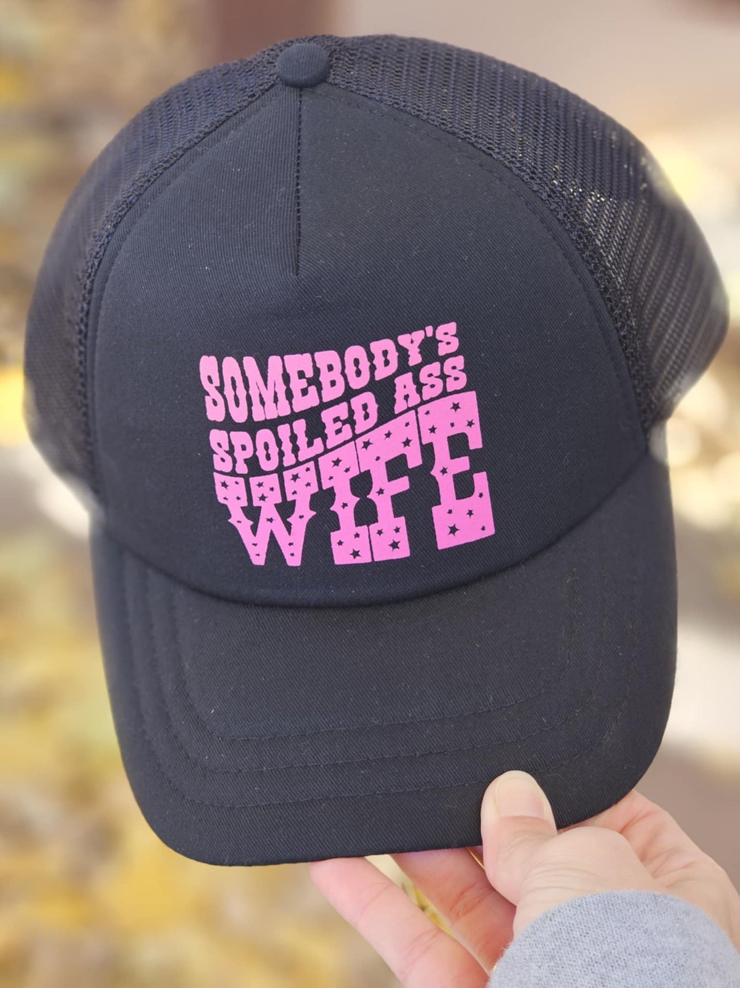 HAT/POCKET Somebody's Spoiled Ass Wife Screenprint Transfer screenprint transfer Sorrel South