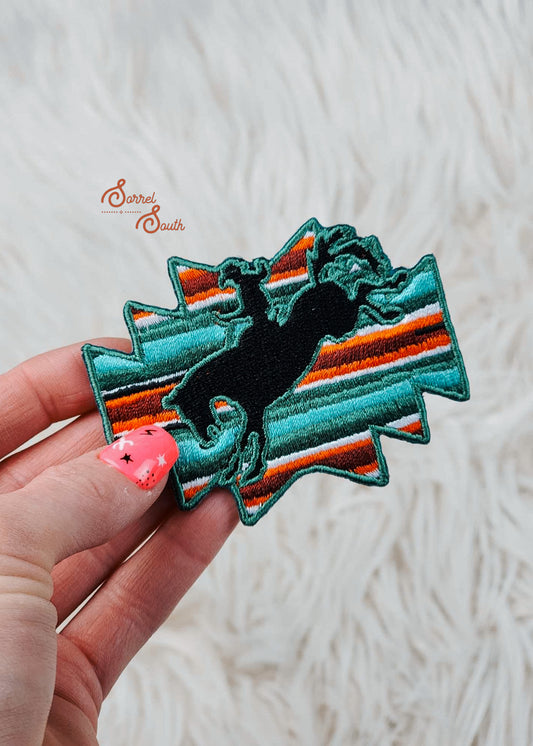 Aztec Serape Bronc Rider Adhesive Patch adhesive patch Sorrel South