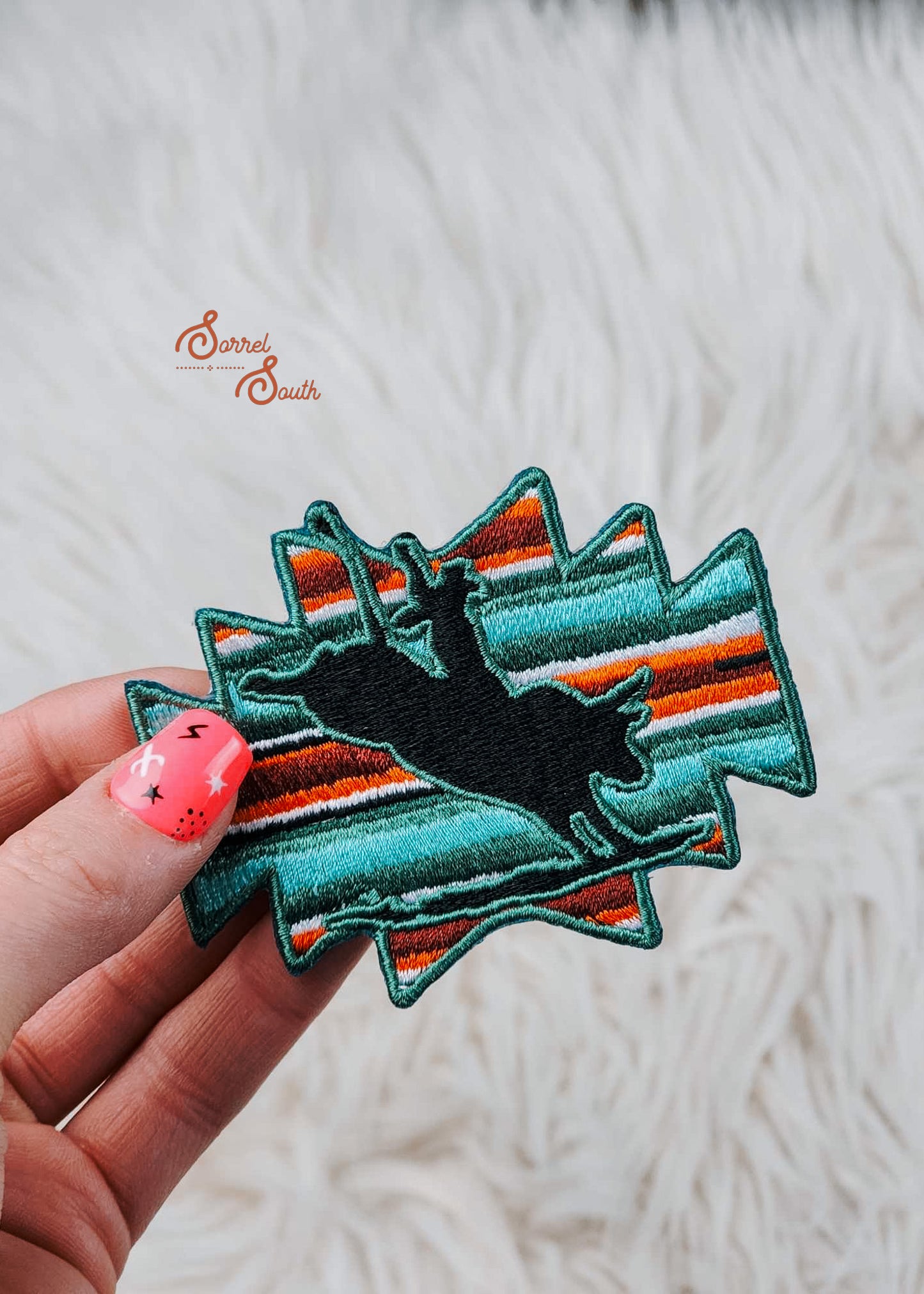 Aztec Serape Bull Rider Adhesive Patch adhesive patch Sorrel South