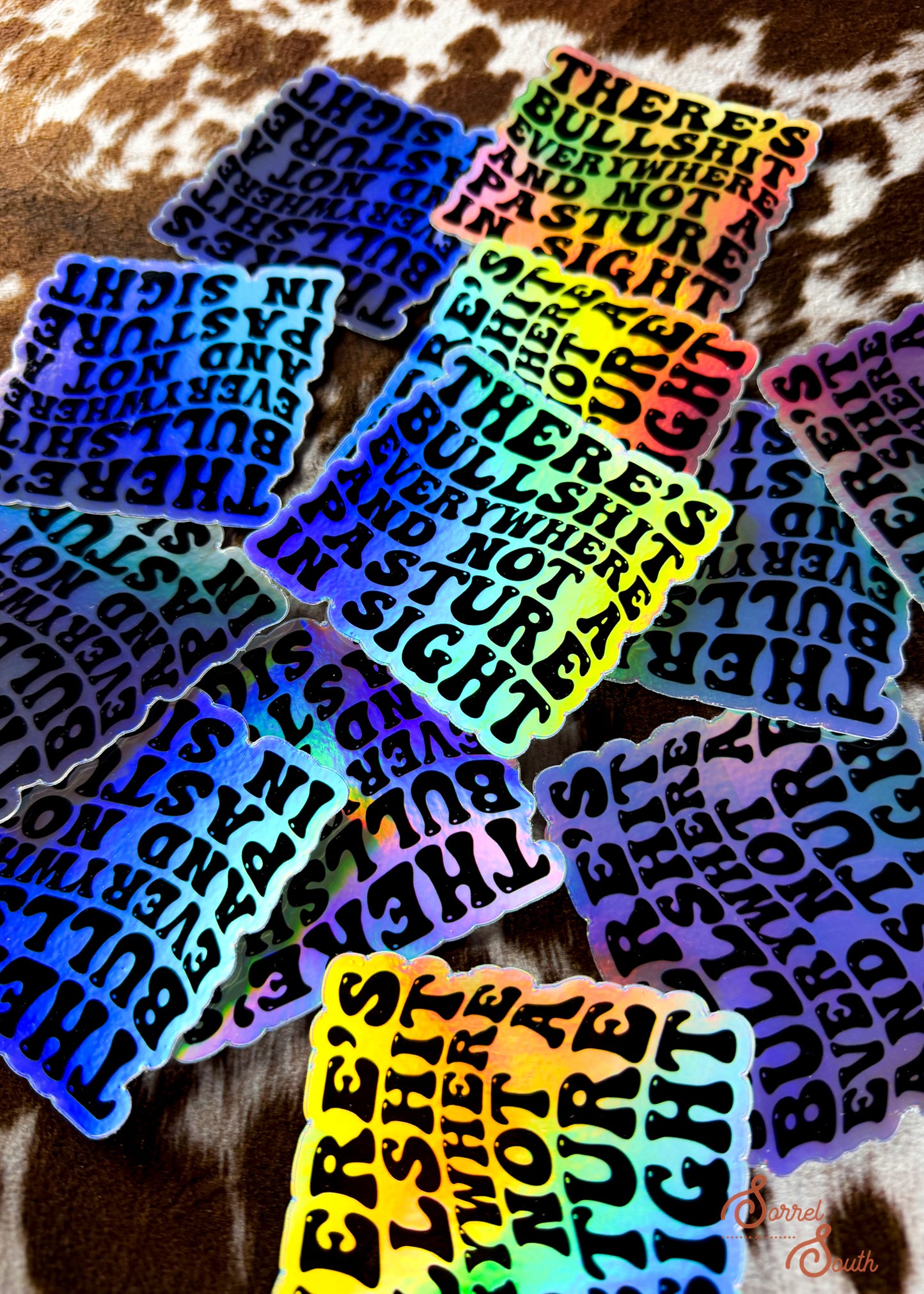 Holographic BS Everywhere Sticker - Pack of 5 sticker Sorrel South
