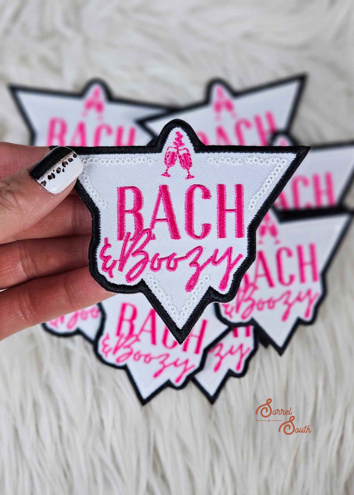 Bach & Boozy Sequin Patch, wholesale bridal patch