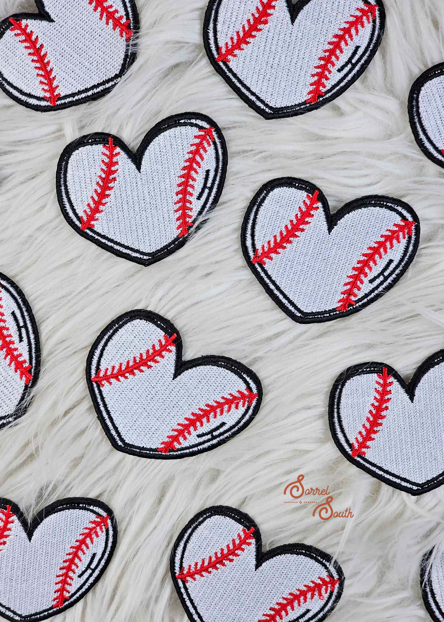 Baseball Heart Patch adhesive patch Sorrel South