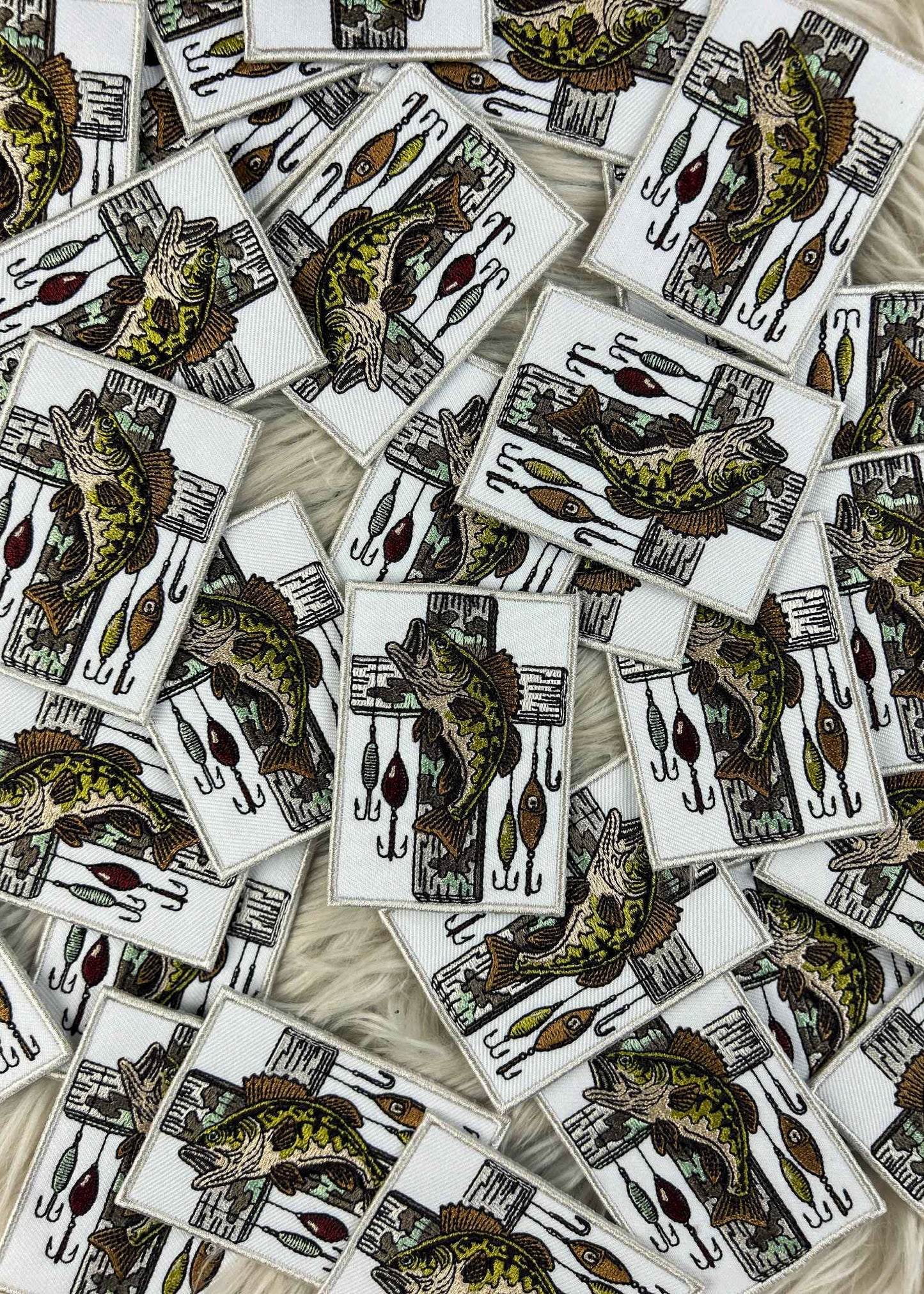 Bass Fishing and Camo Cross Patch adhesive patch Sorrel South