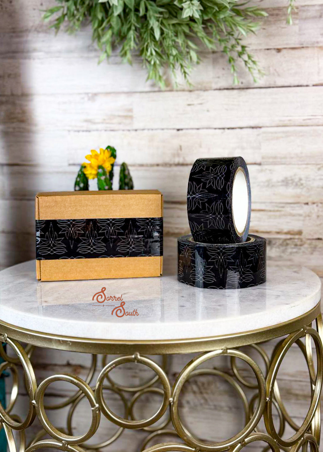 Black Boot Stitch Shipping Tape, western shipping supplies