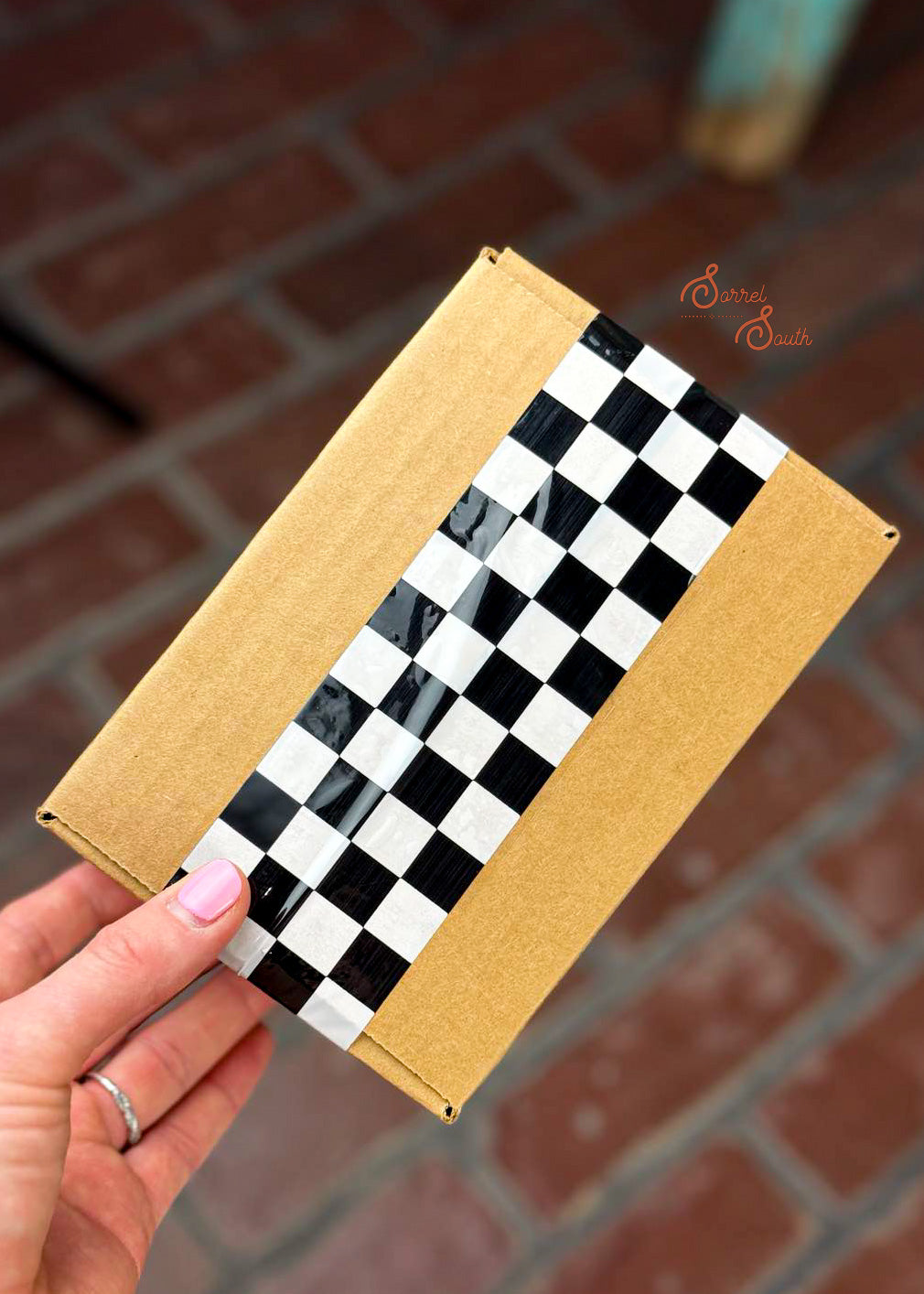 Black & White Checkered Shipping Tape 2" x 110yard