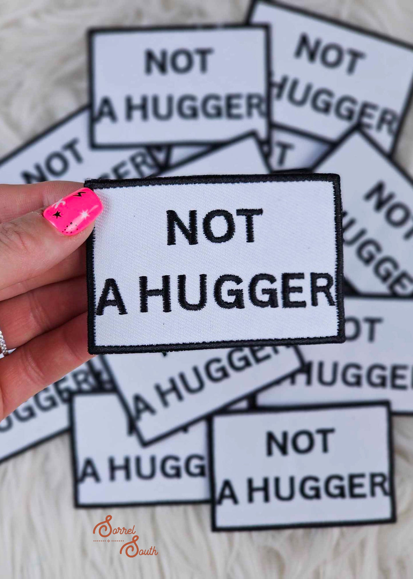 Black & White Not A Hugger Patch adhesive patch Sorrel South