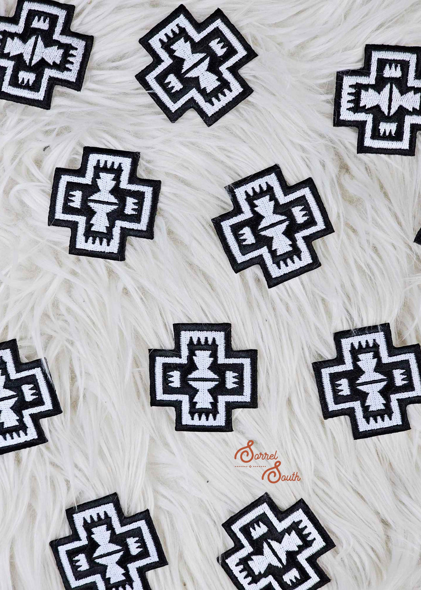 Black & White Southwestern 2" Patch adhesive patch Sorrel South