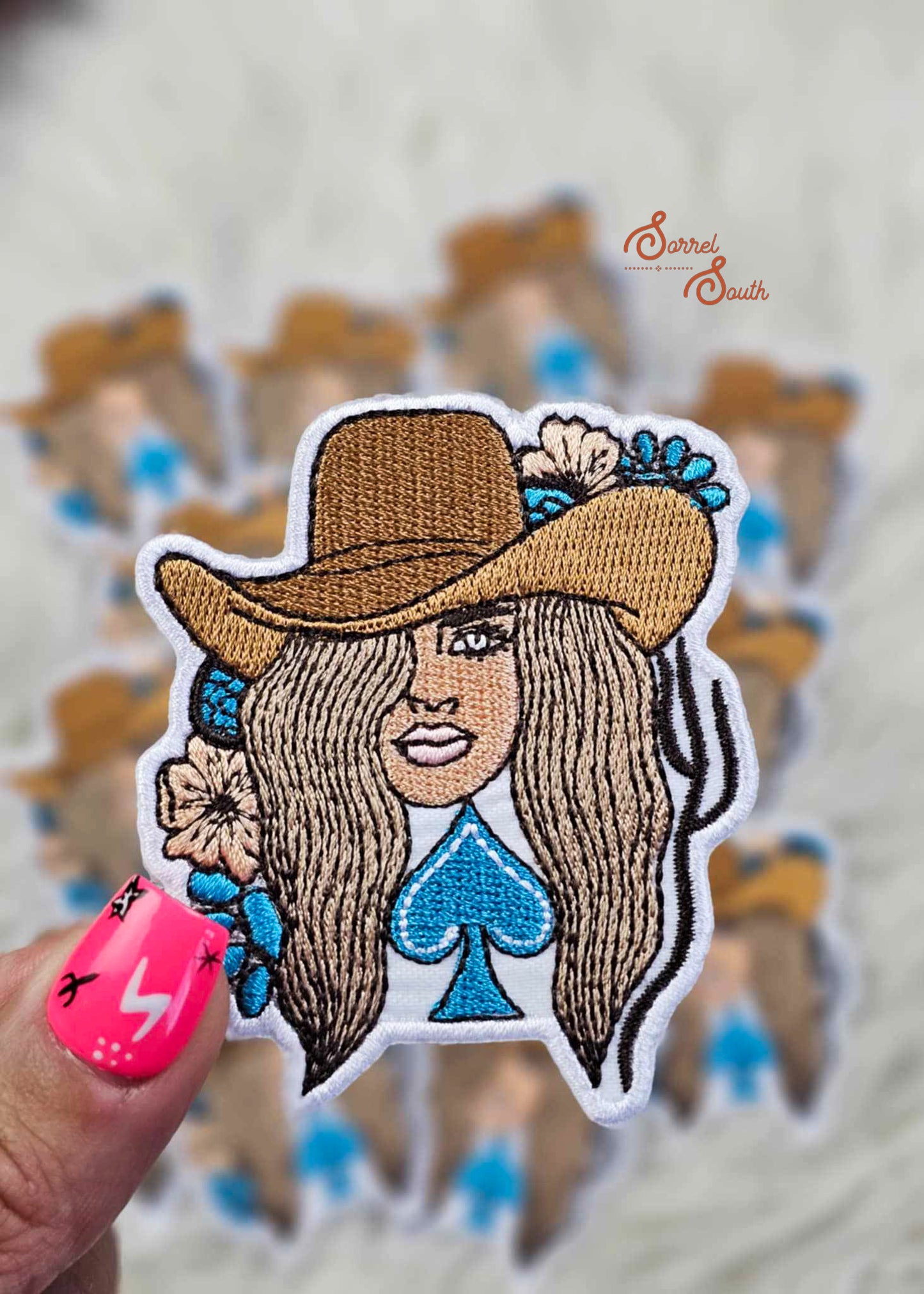 Brunette Spade Cowgirl Patch adhesive patch Sorrel South