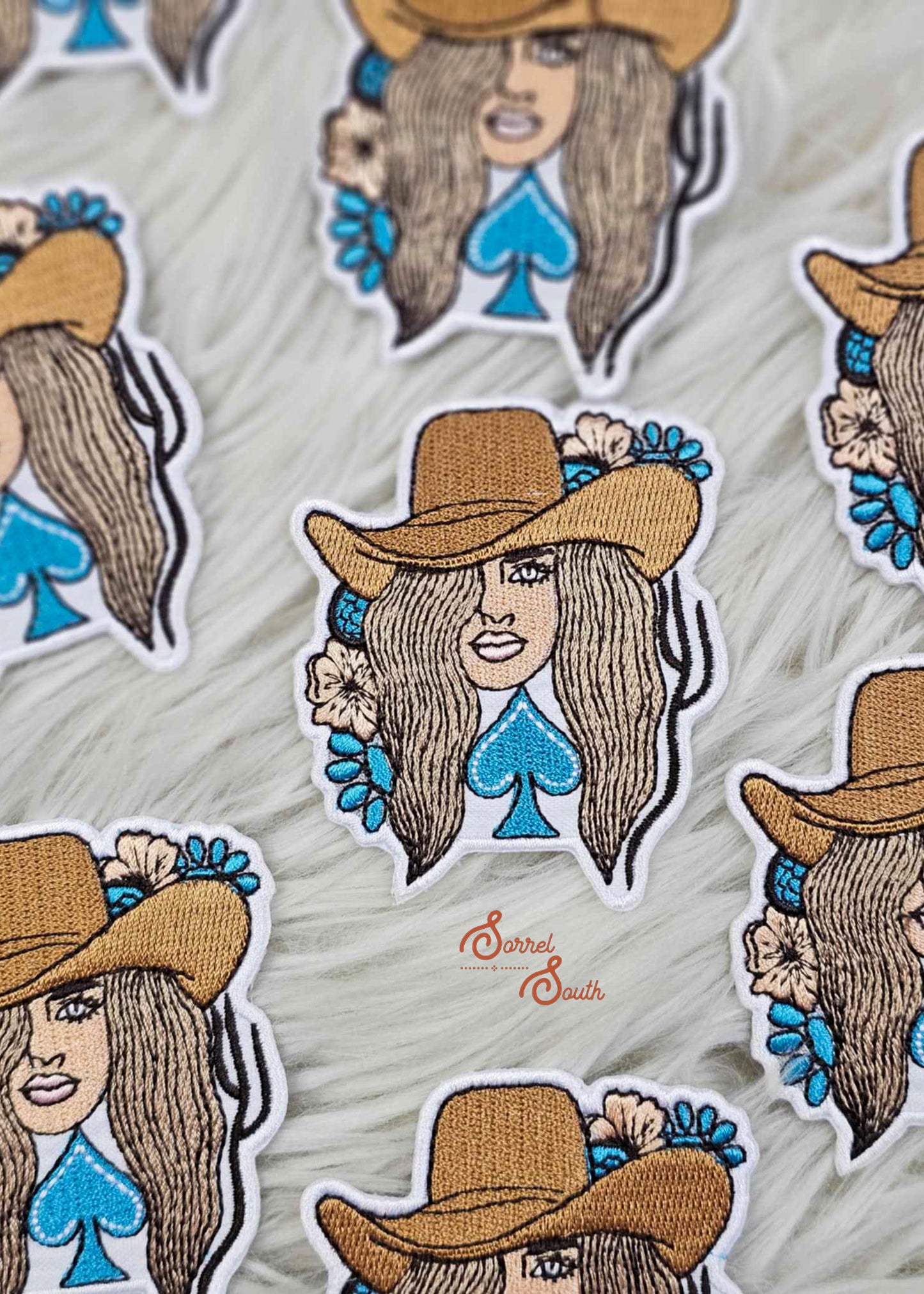 Brunette Spade Cowgirl Patch adhesive patch Sorrel South