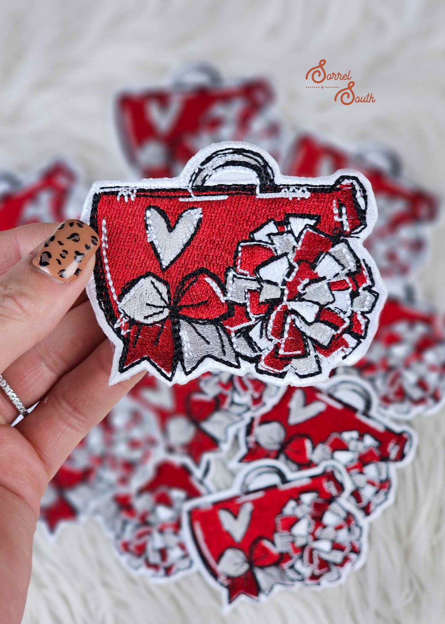Burgundy Cheer Patch adhesive patch Sorrel South