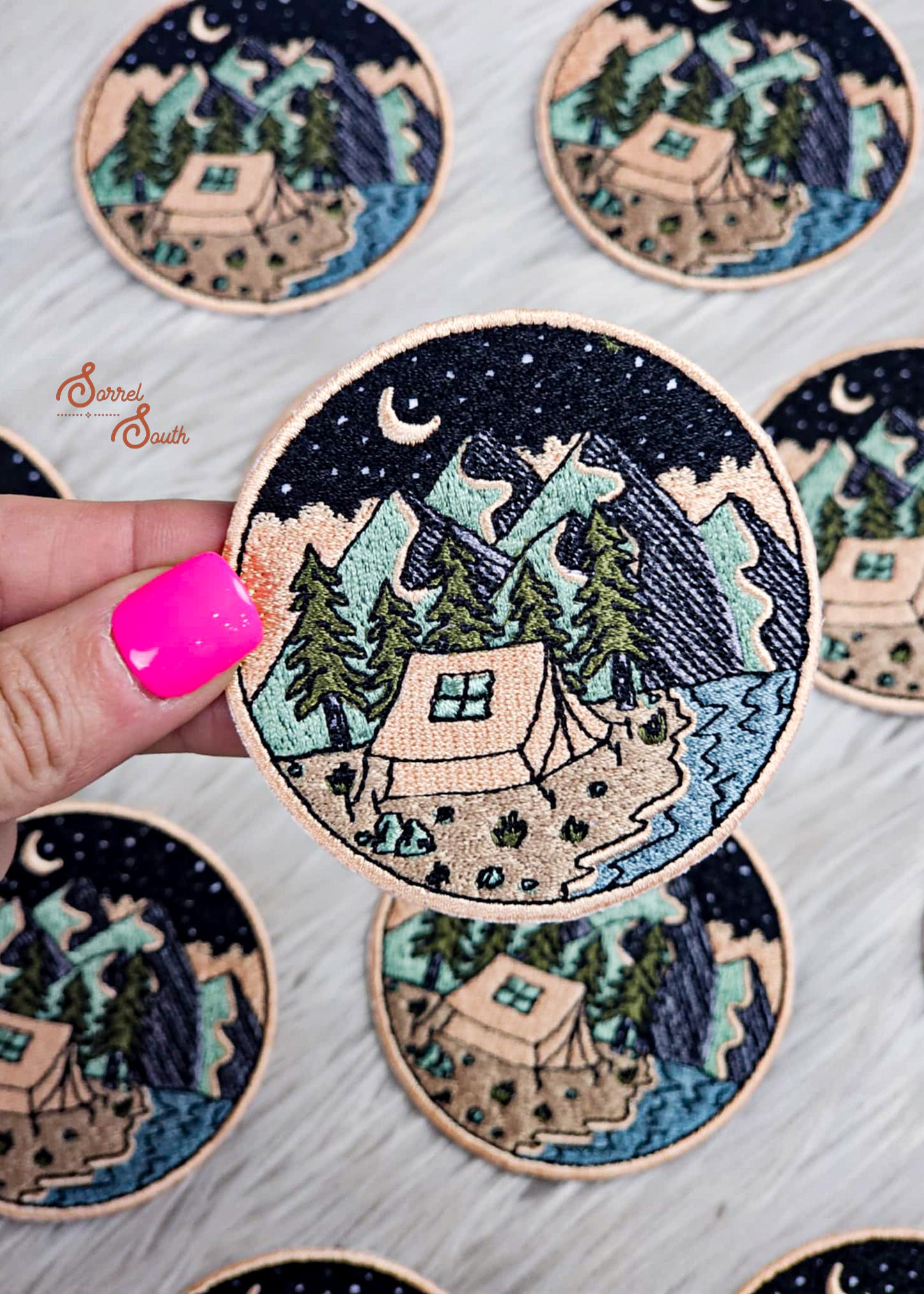 Camping Tent Circle Patch