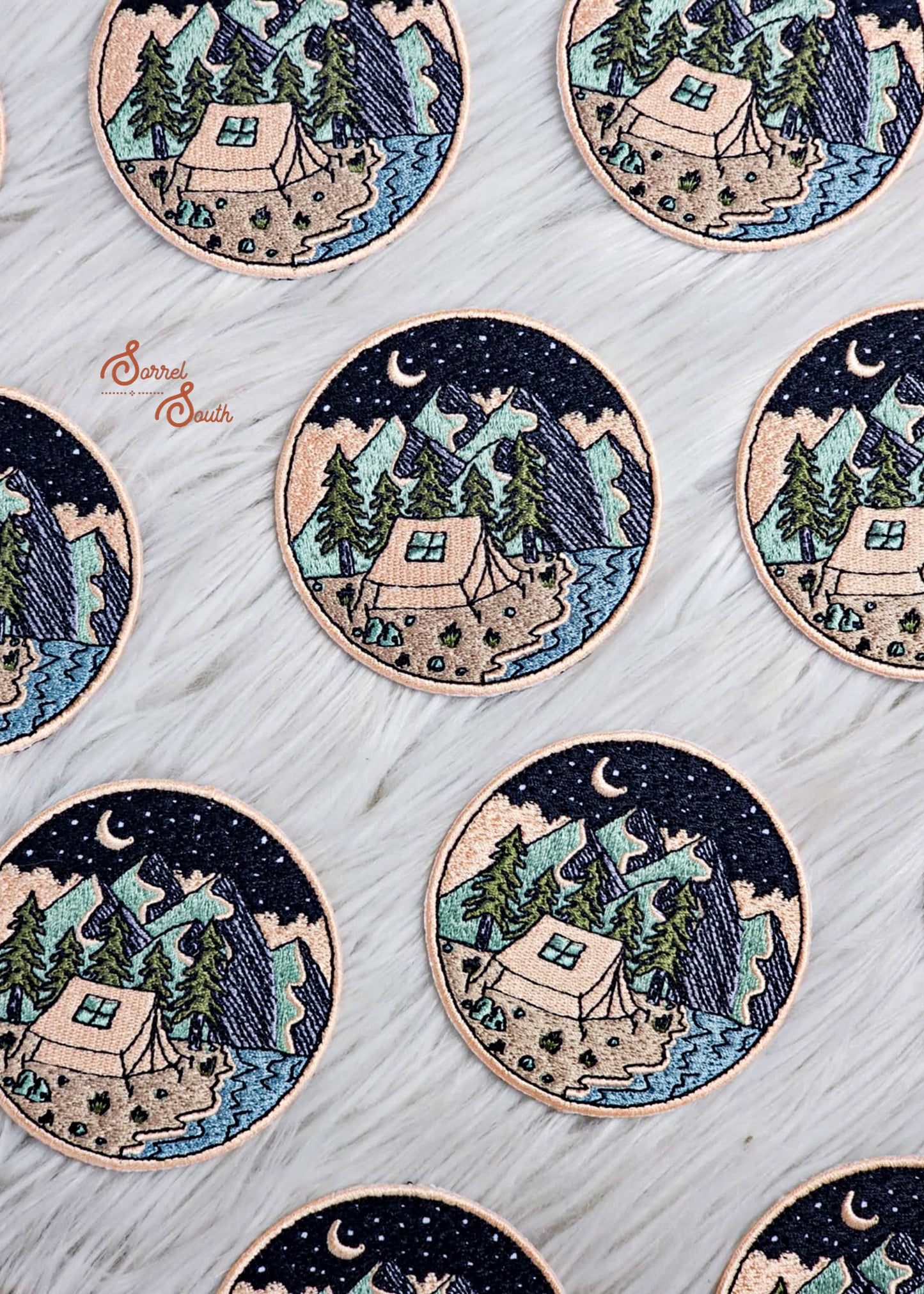 Camping Tent Circle Patch