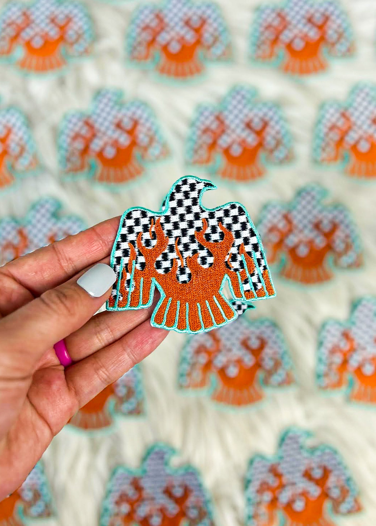 Checkered Thunderbird Flame Patch