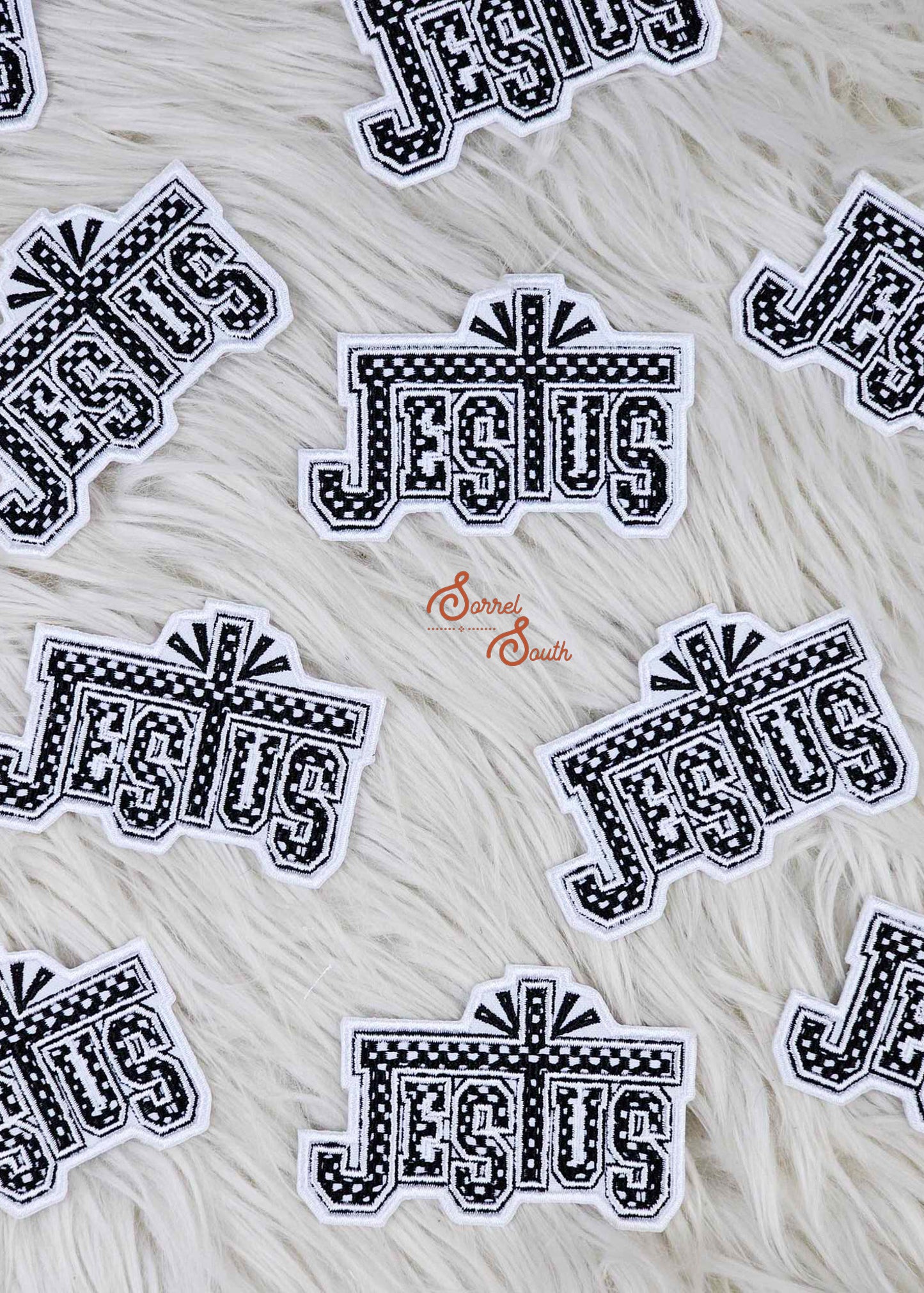 Checkered Jesus Patch adhesive patch Sorrel South