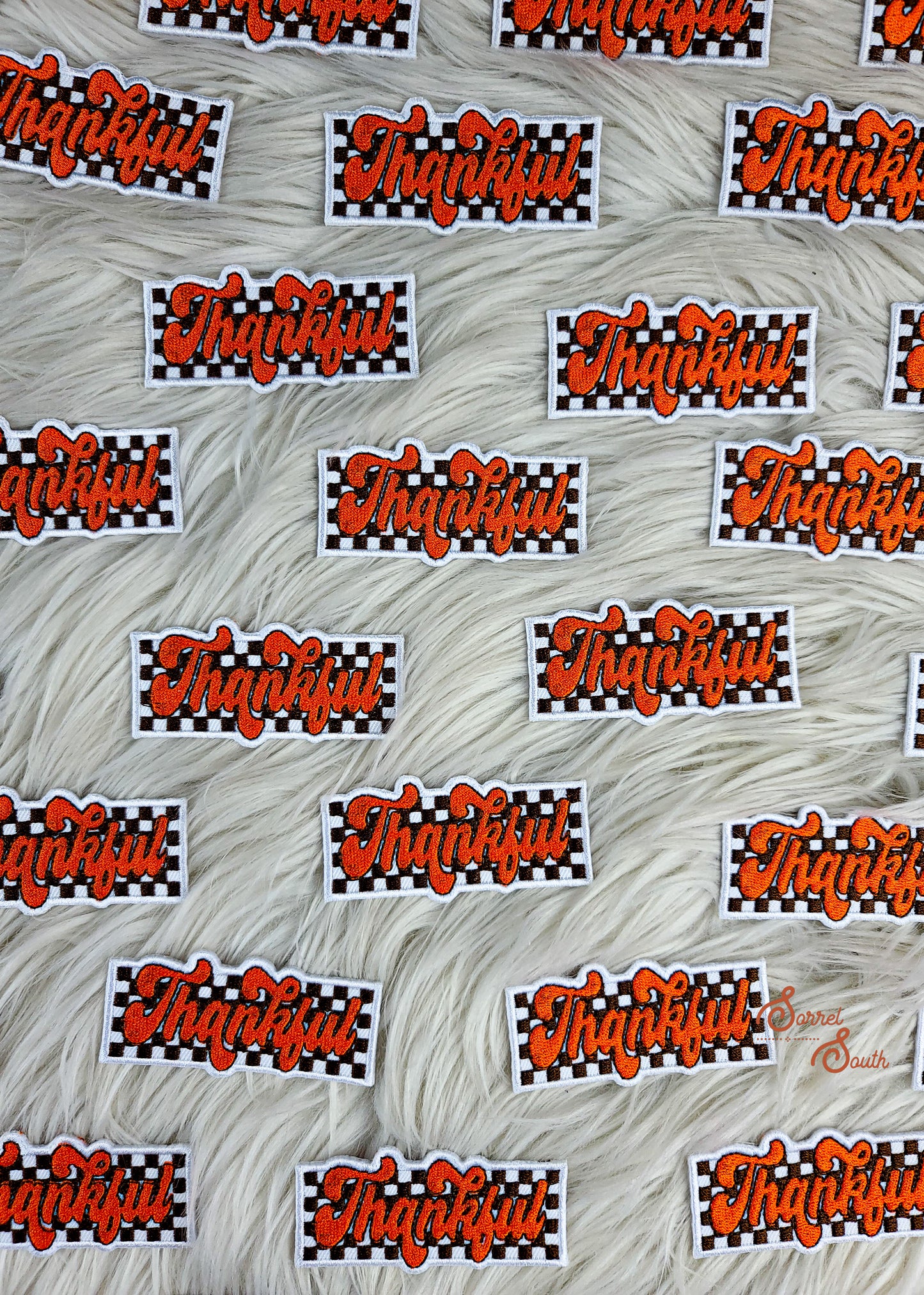Checkered Thankful Patch adhesive patch Sorrel South