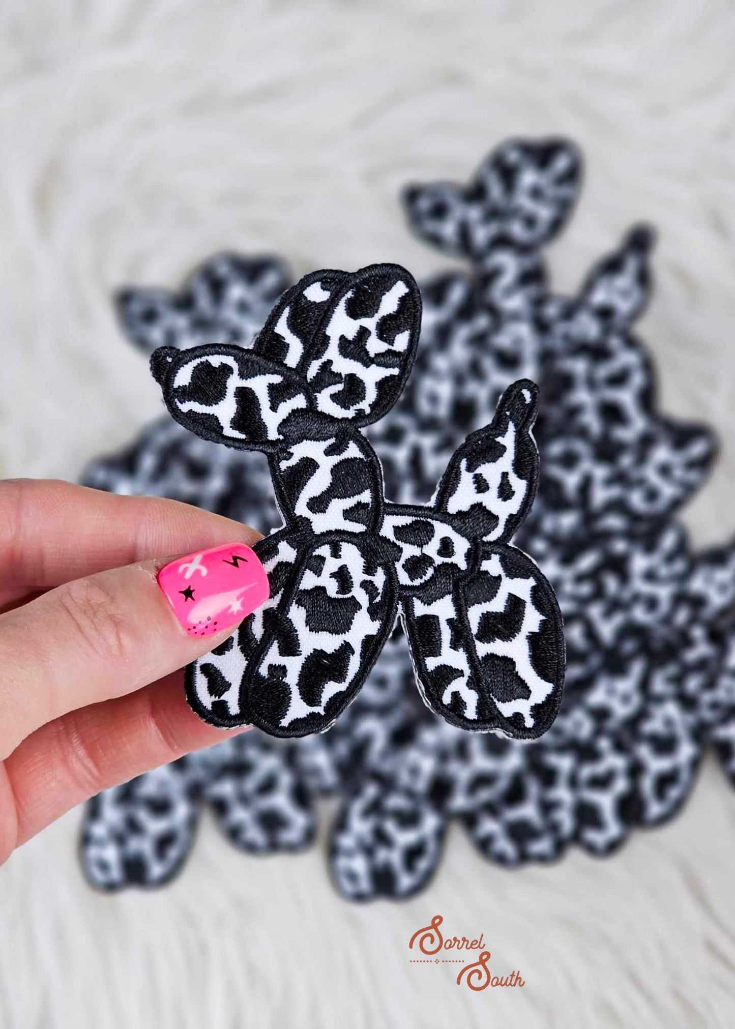 Cowprint Balloon Dog Patch adhesive patch Sorrel South