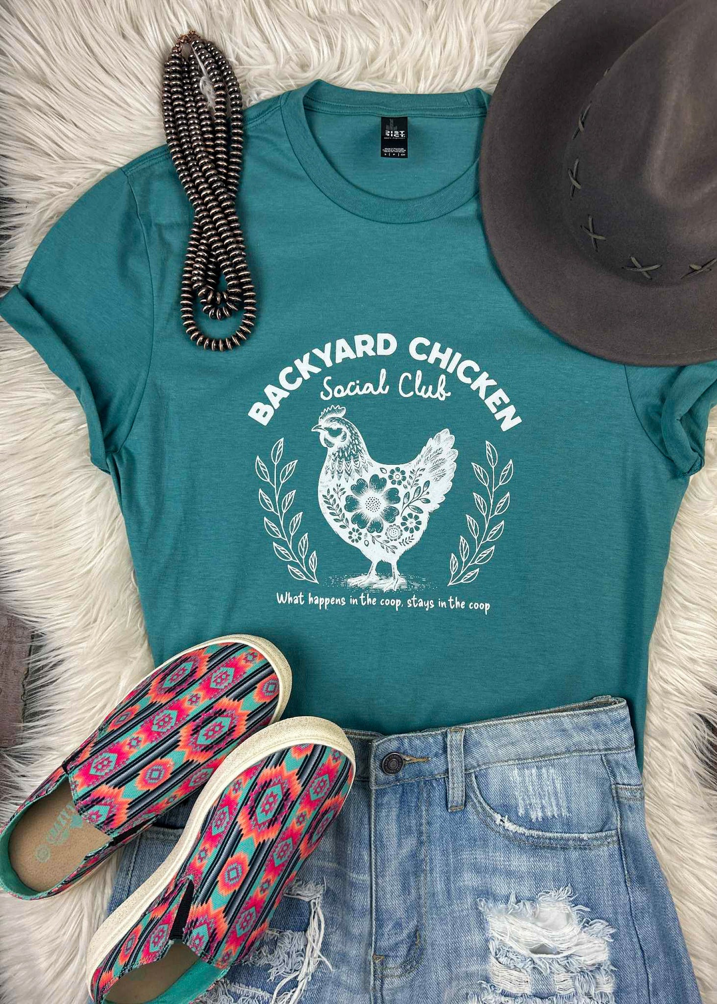 Backyard Chicken Social Club Screenprint Transfer screenprint transfer Sorrel South
