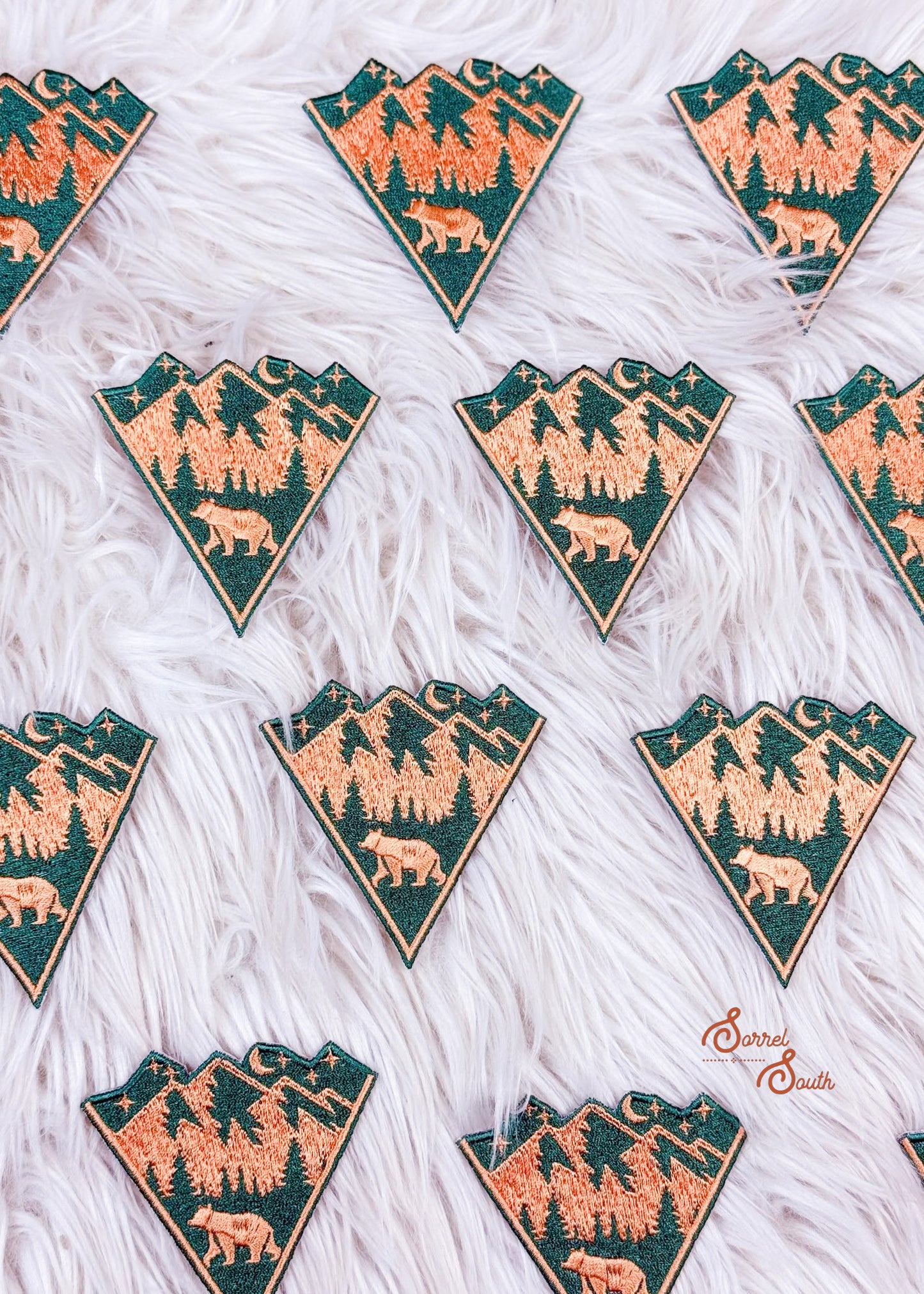 Green & Orange Mountain Bear Patch adhesive patch Sorrel South