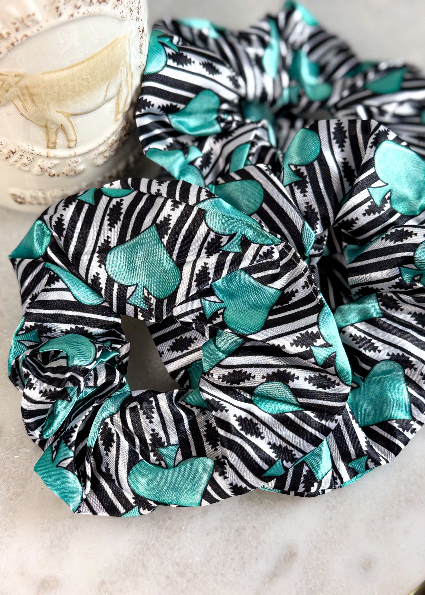Aztec Spade Silky Scrunchie
