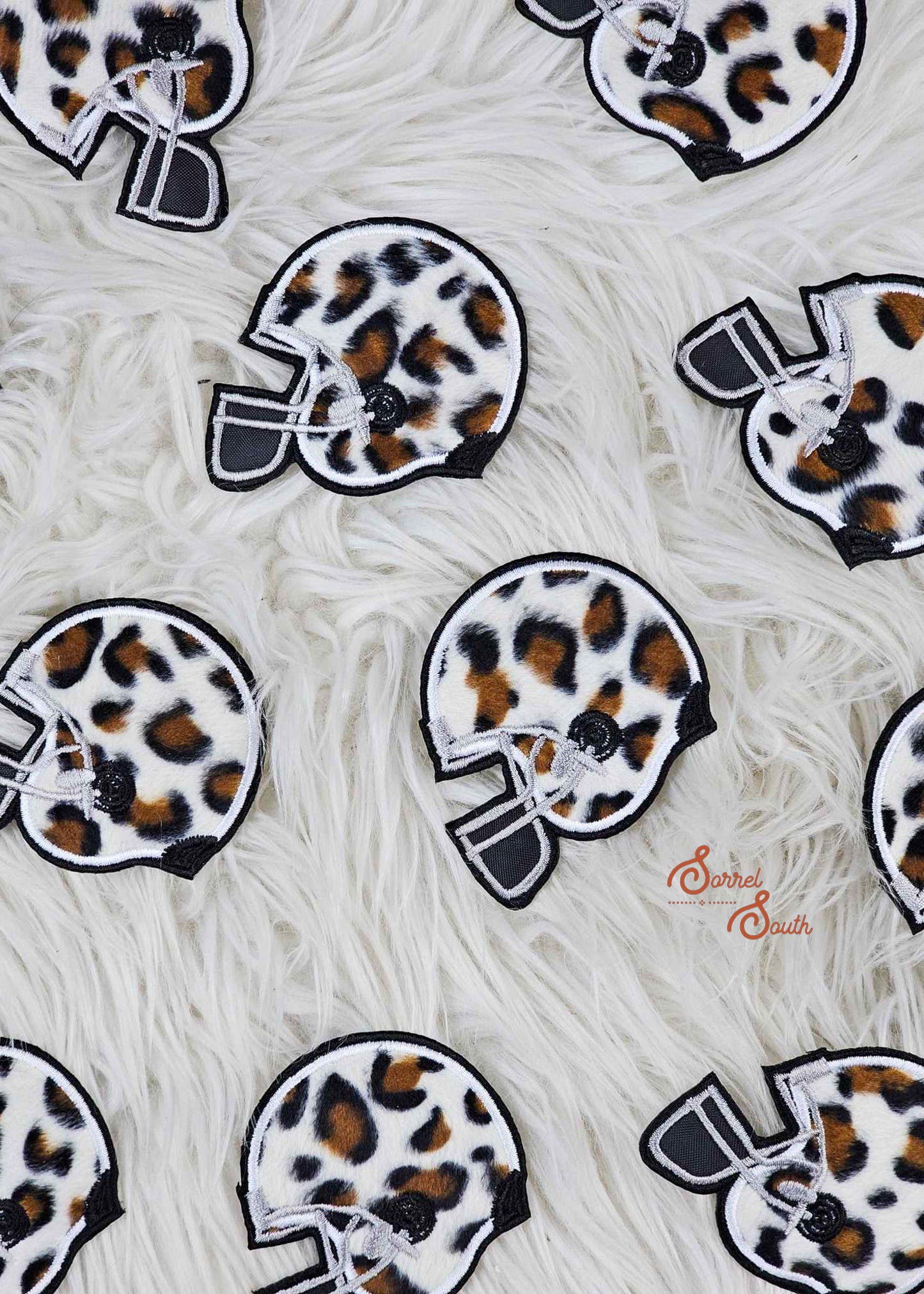 Leopard Football Helmet Patch adhesive patch Sorrel South