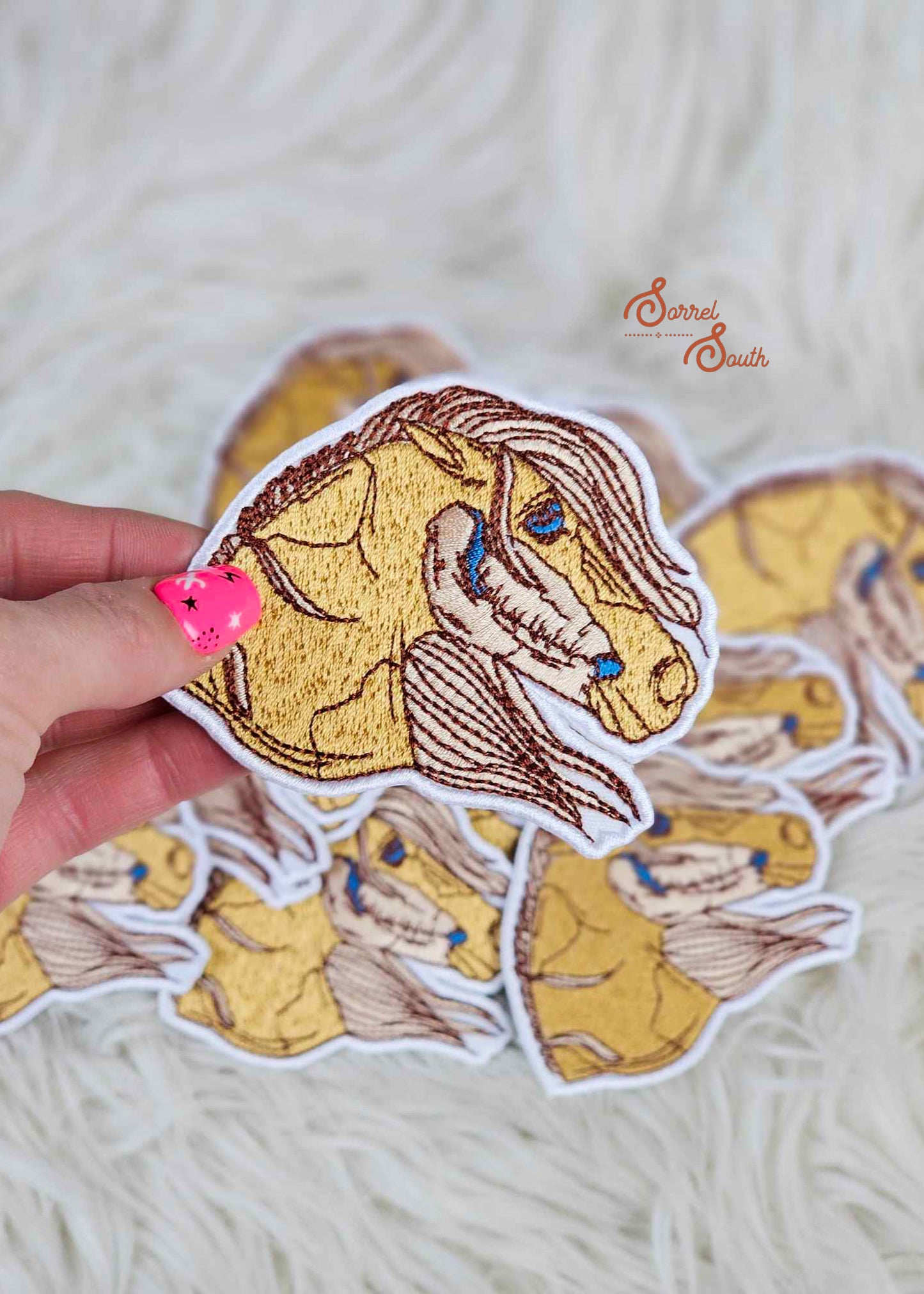 Palomino Skeleton Horse adhesive patch Sorrel South