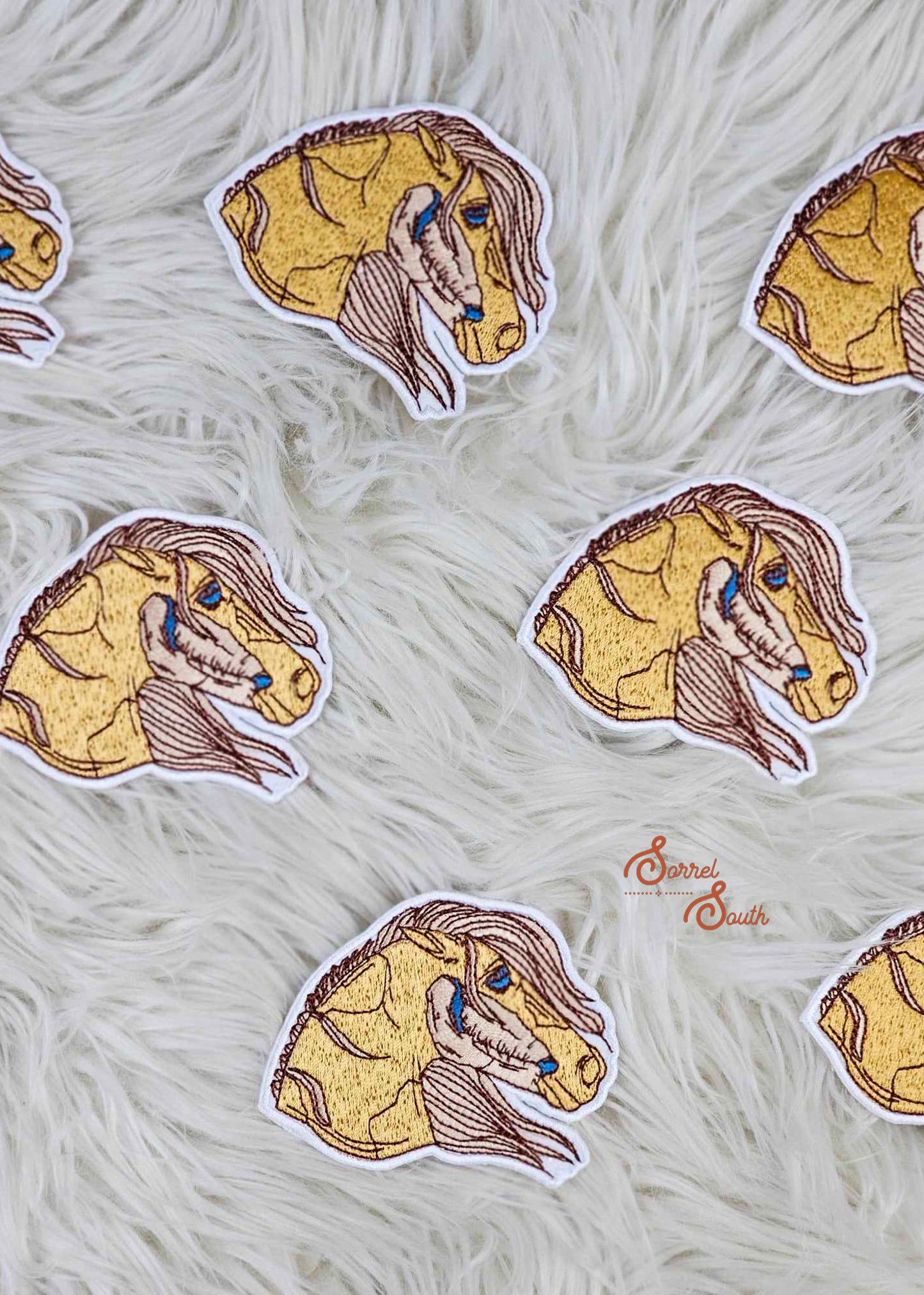Palomino Skeleton Horse adhesive patch Sorrel South