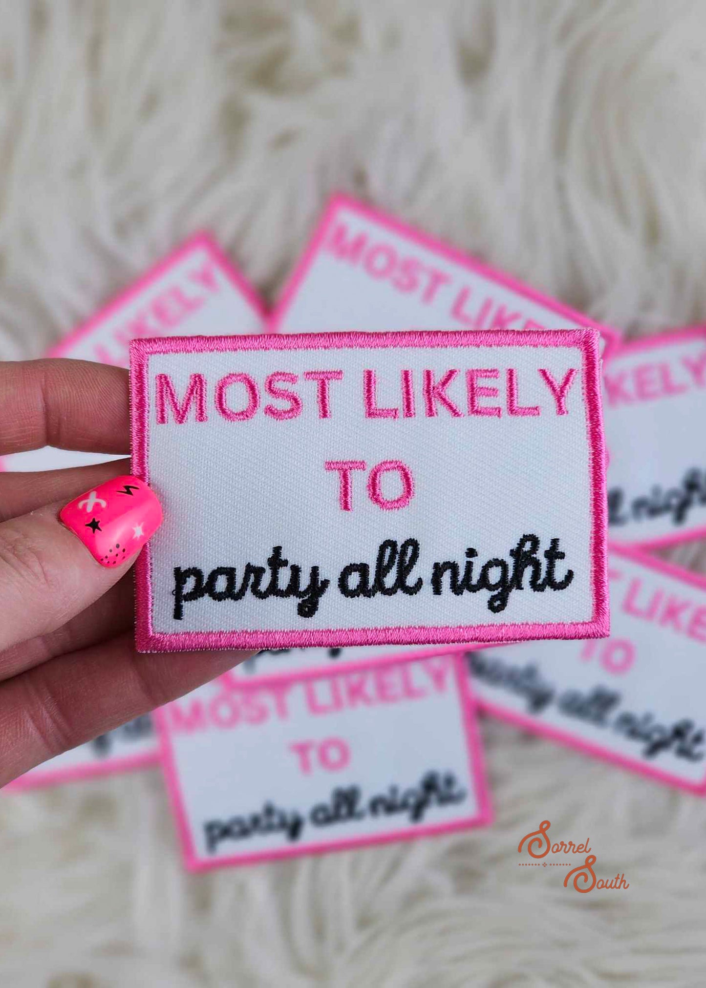 Party All Night Bachelorette Collection Patch, wedding party patches