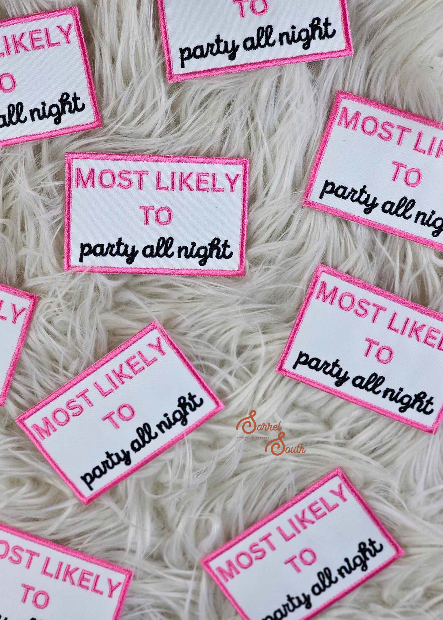 Party All Night Bachelorette Collection Patch, wedding party patches