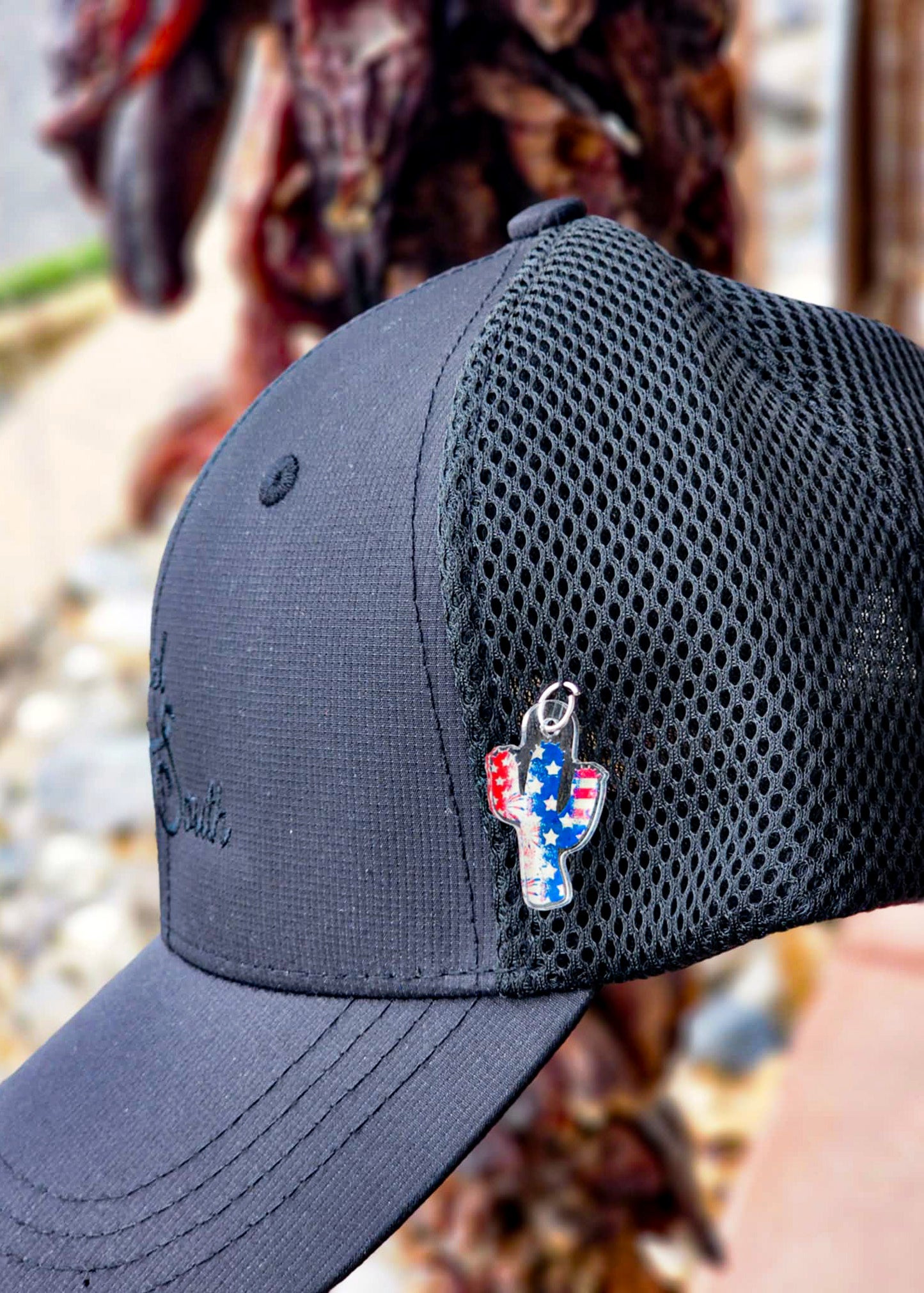 Patriotic Cactus Charm
