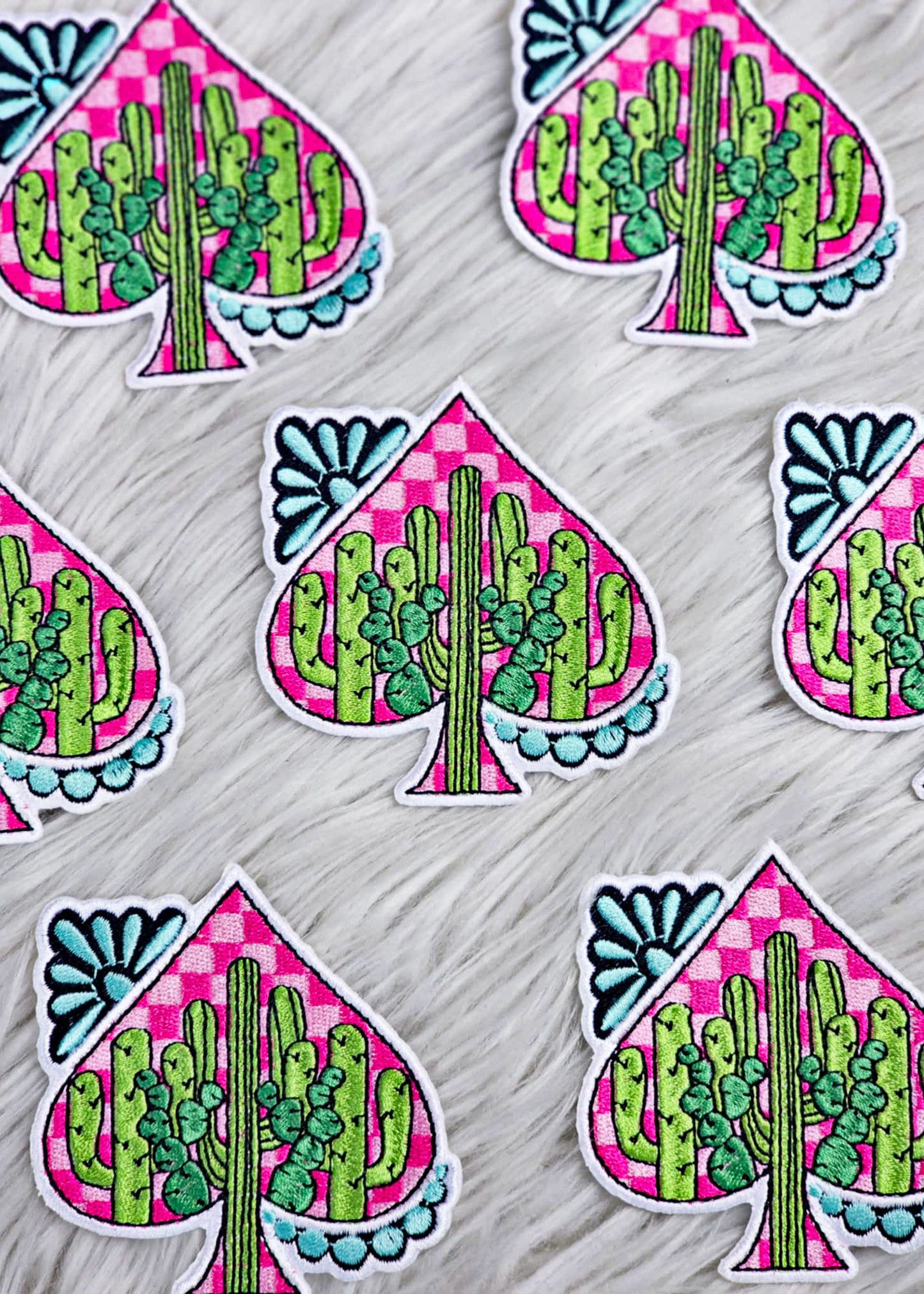 Pink Cactus Spade Patch adhesive patch Sorrel South