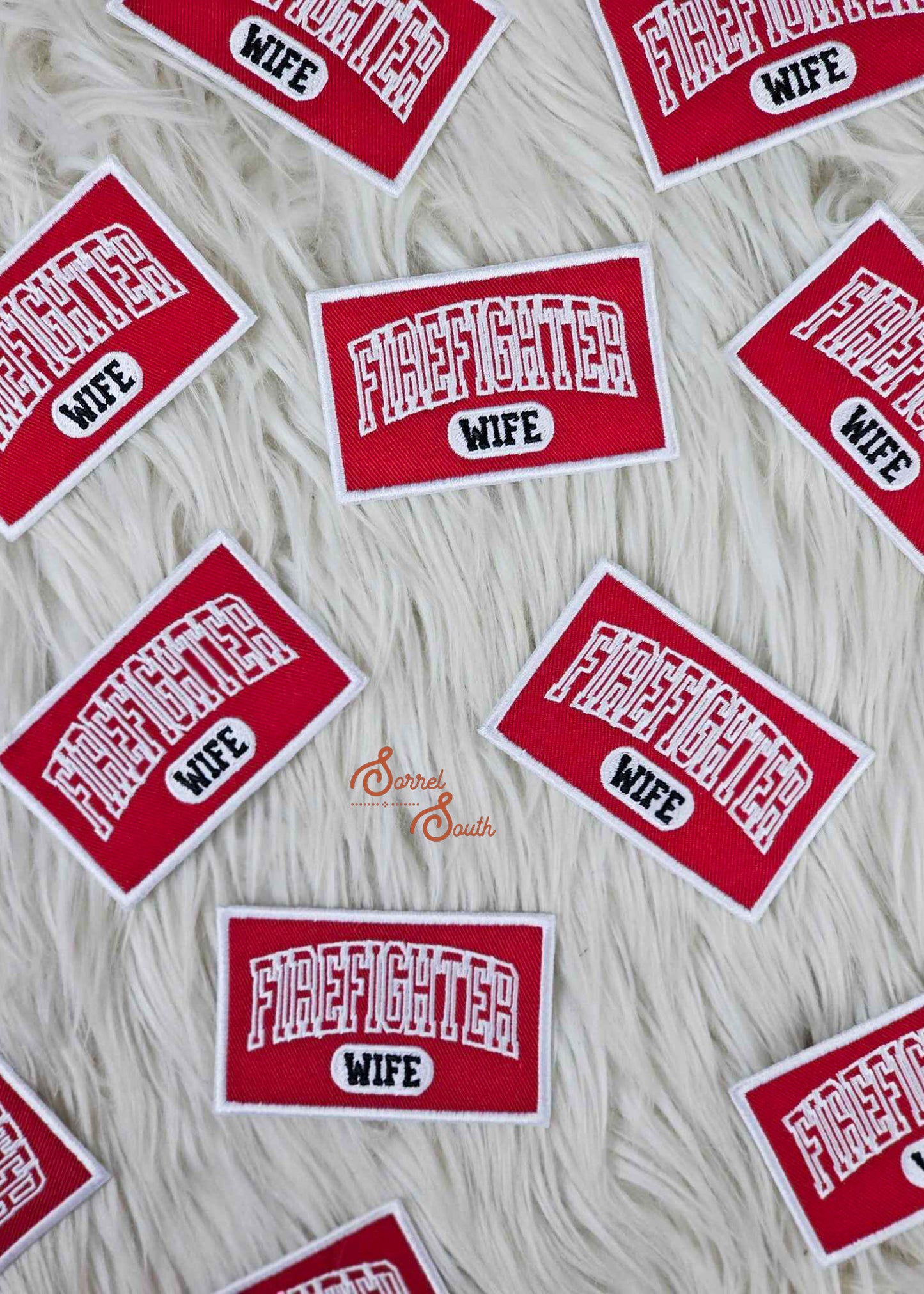 Red Firefighter Wife Patch adhesive patch Sorrel South