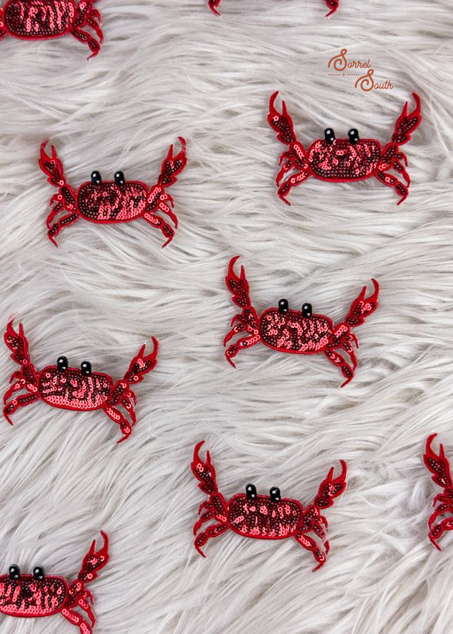 Red Sequin Crab Patch adhesive patch Sorrel South