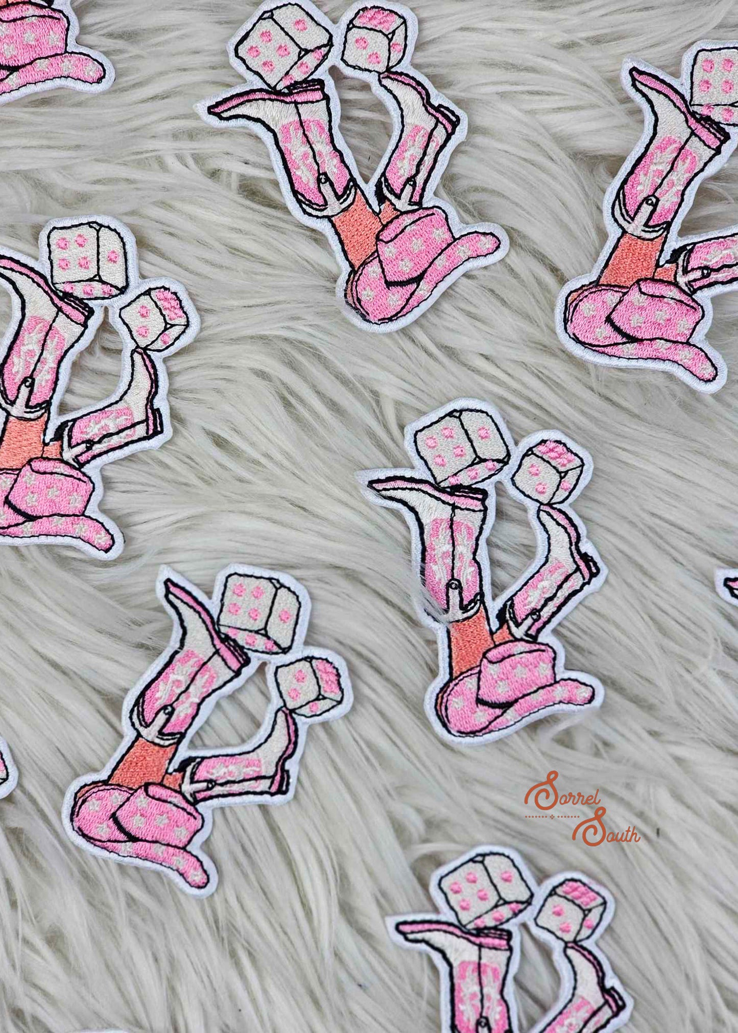 Roll The Dice Cowgirl Patch adhesive patch Sorrel South