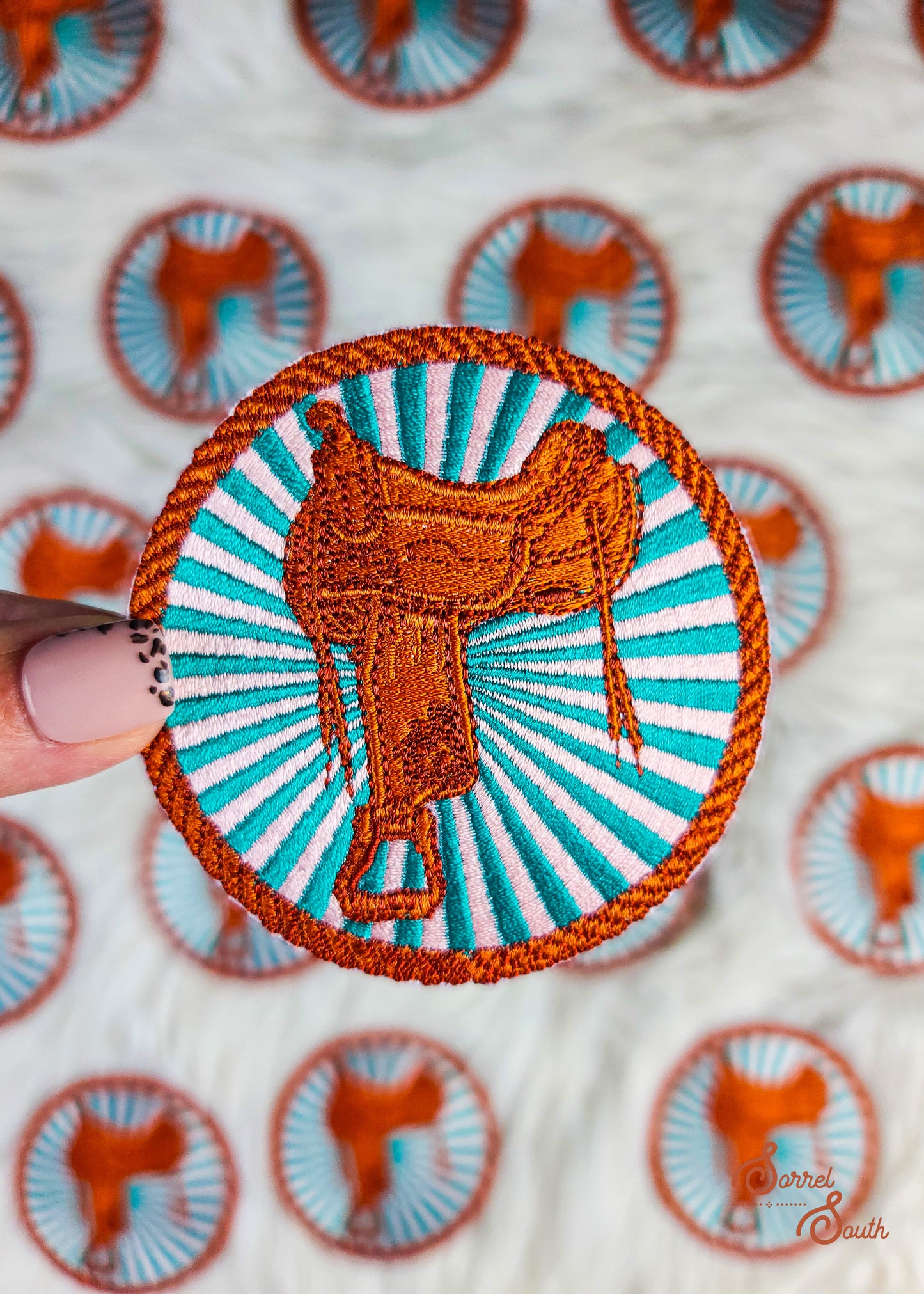 Saddle Sunburst Patch adhesive patch Sorrel South