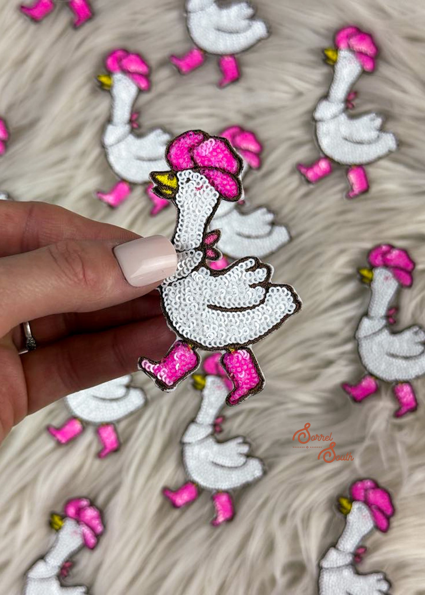Sequin Sassy Goose Patch adhesive patch Sorrel South