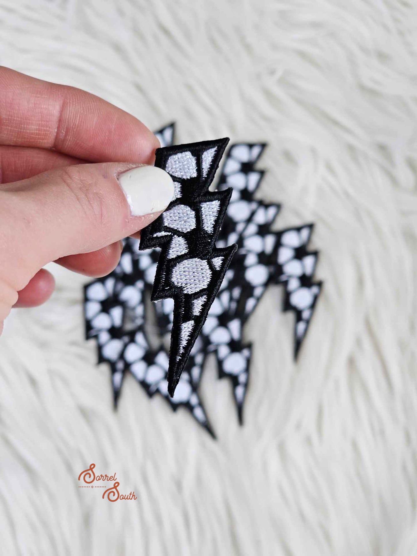 Soccer Lightning Bolt Patch adhesive patch Sorrel South
