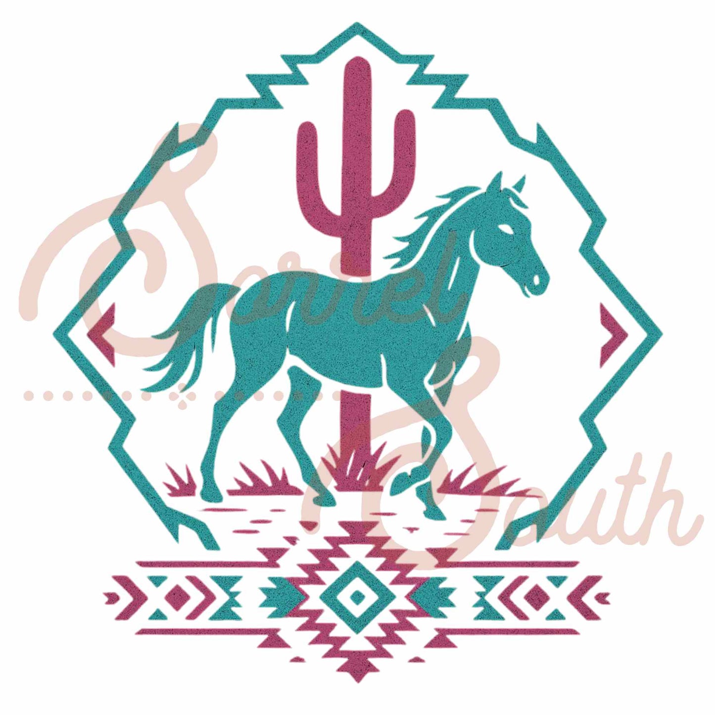 Cactus Western Horse PNG PNG Western Design Sorrel South