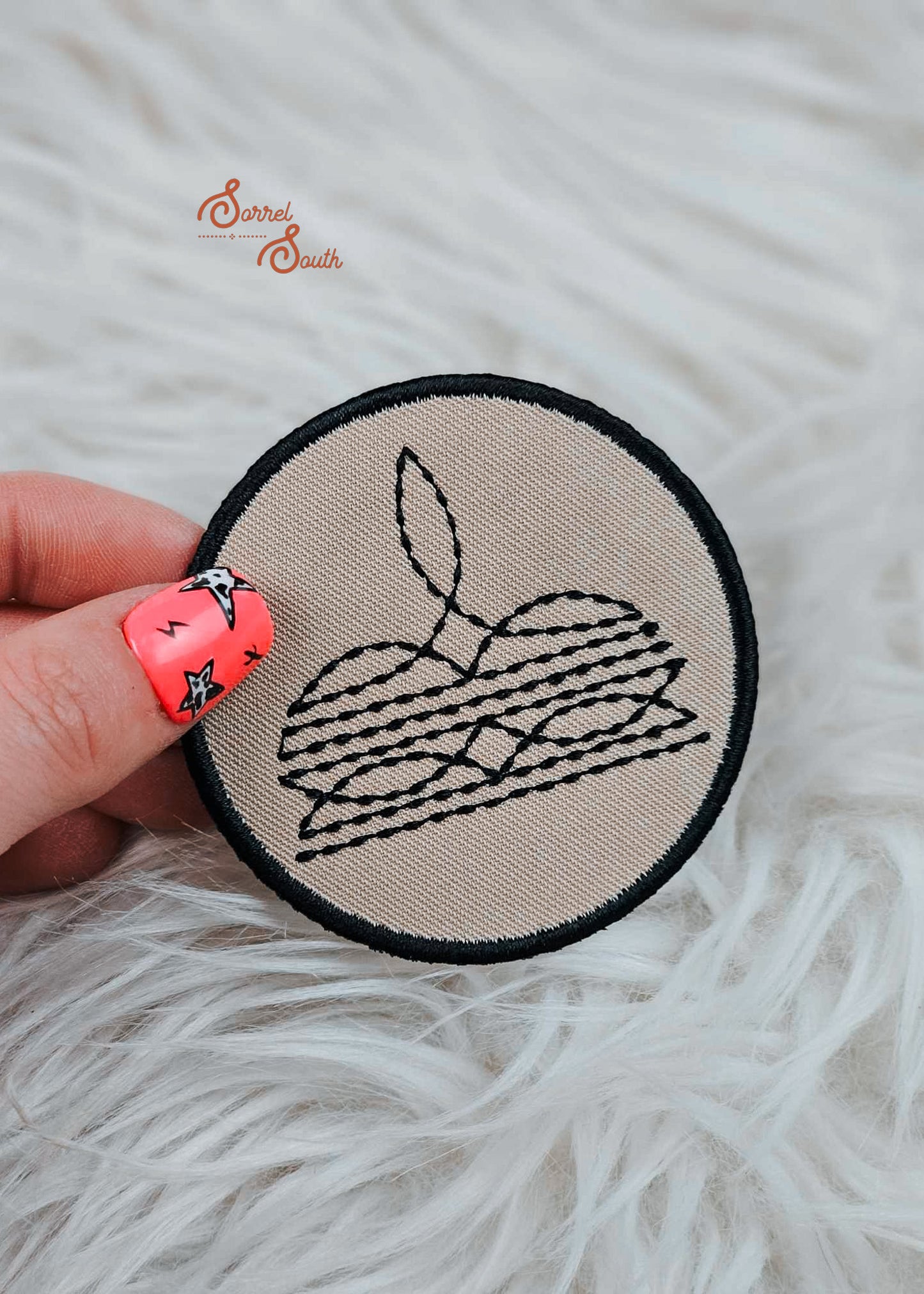 Tan Boot Stitch Patch adhesive patch Sorrel South