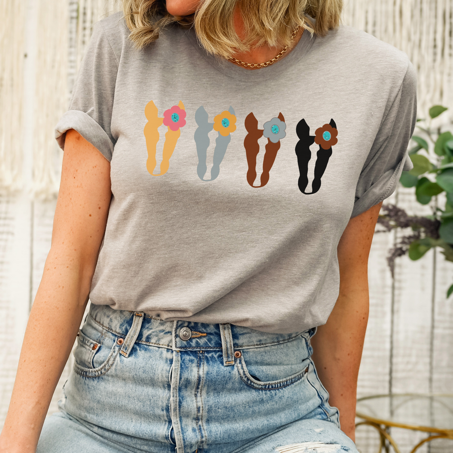 Four Horses Digital PNG Design PNG Western Design Sorrel South