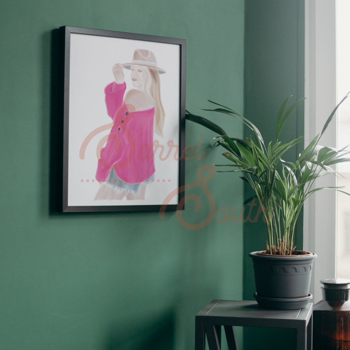 Hand Drawn Slouchy Sweater Girl PNG Design