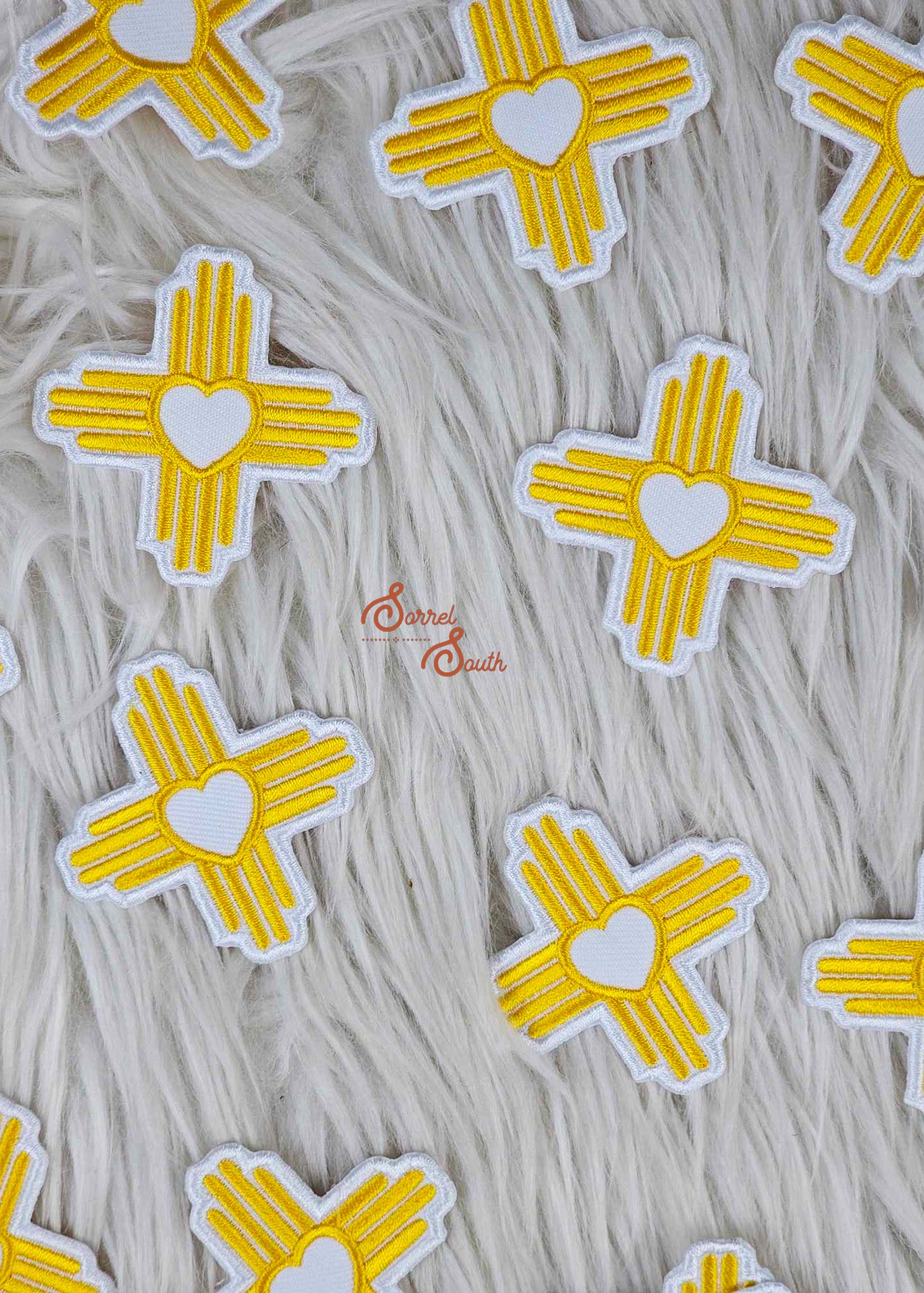 Yellow Zia Heart Patch adhesive patch Sorrel South