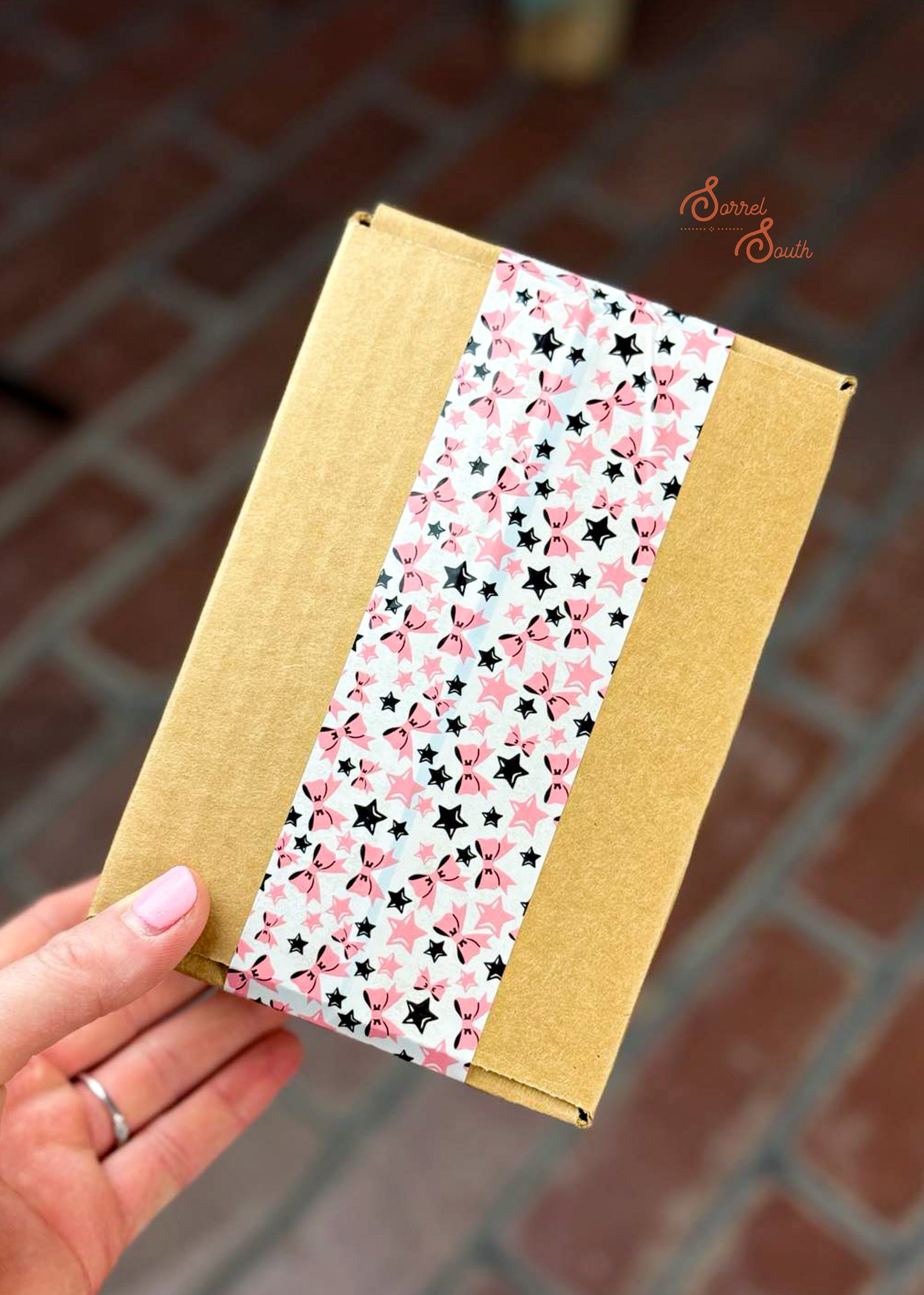 Bow & Stars (Roll The Dice) Shipping Tape 2" x 110yard, western shipping supplies