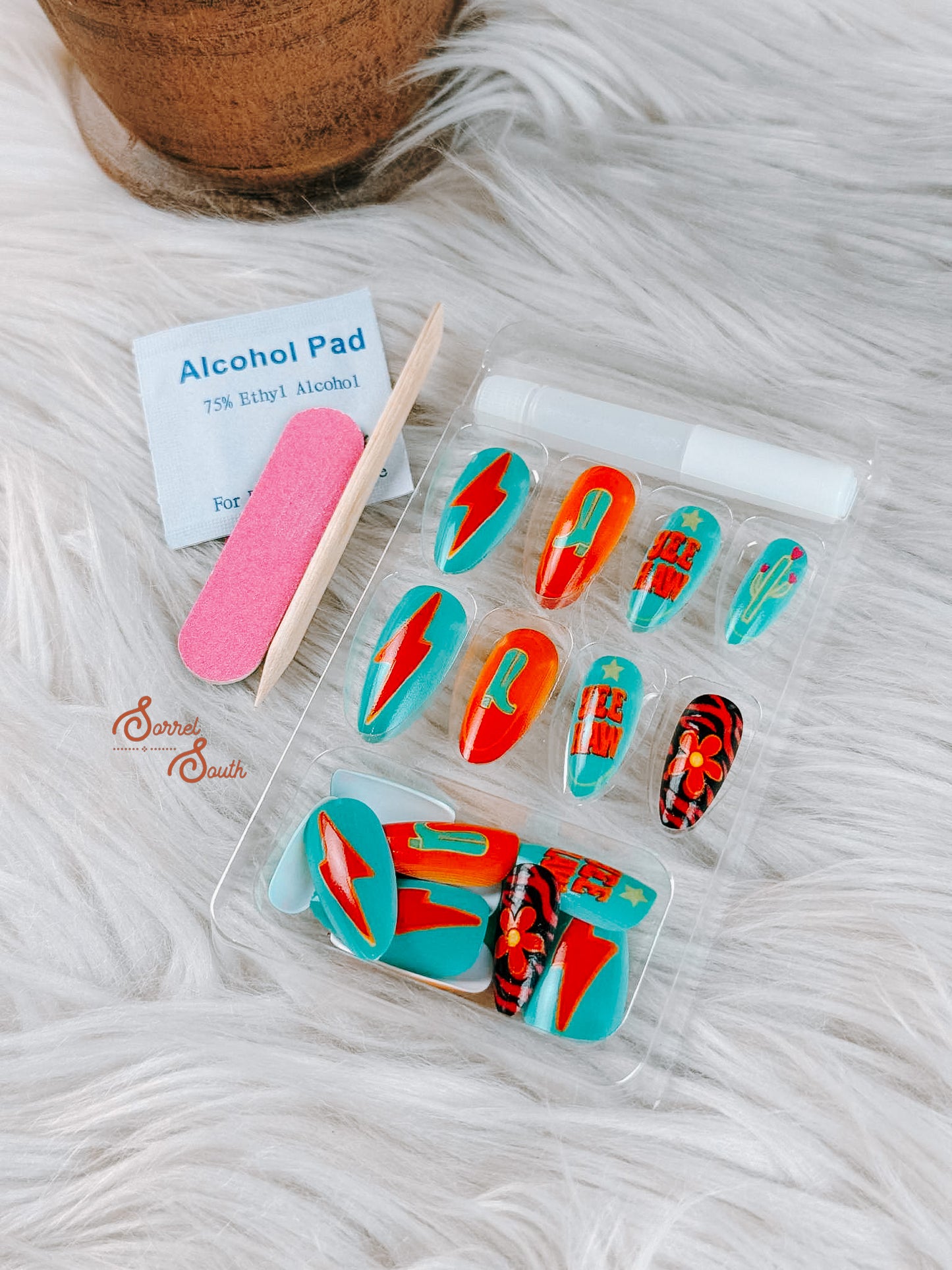 Southwest Glo Glue/Press On Nails (5 Sets) press on nails Sorrel South