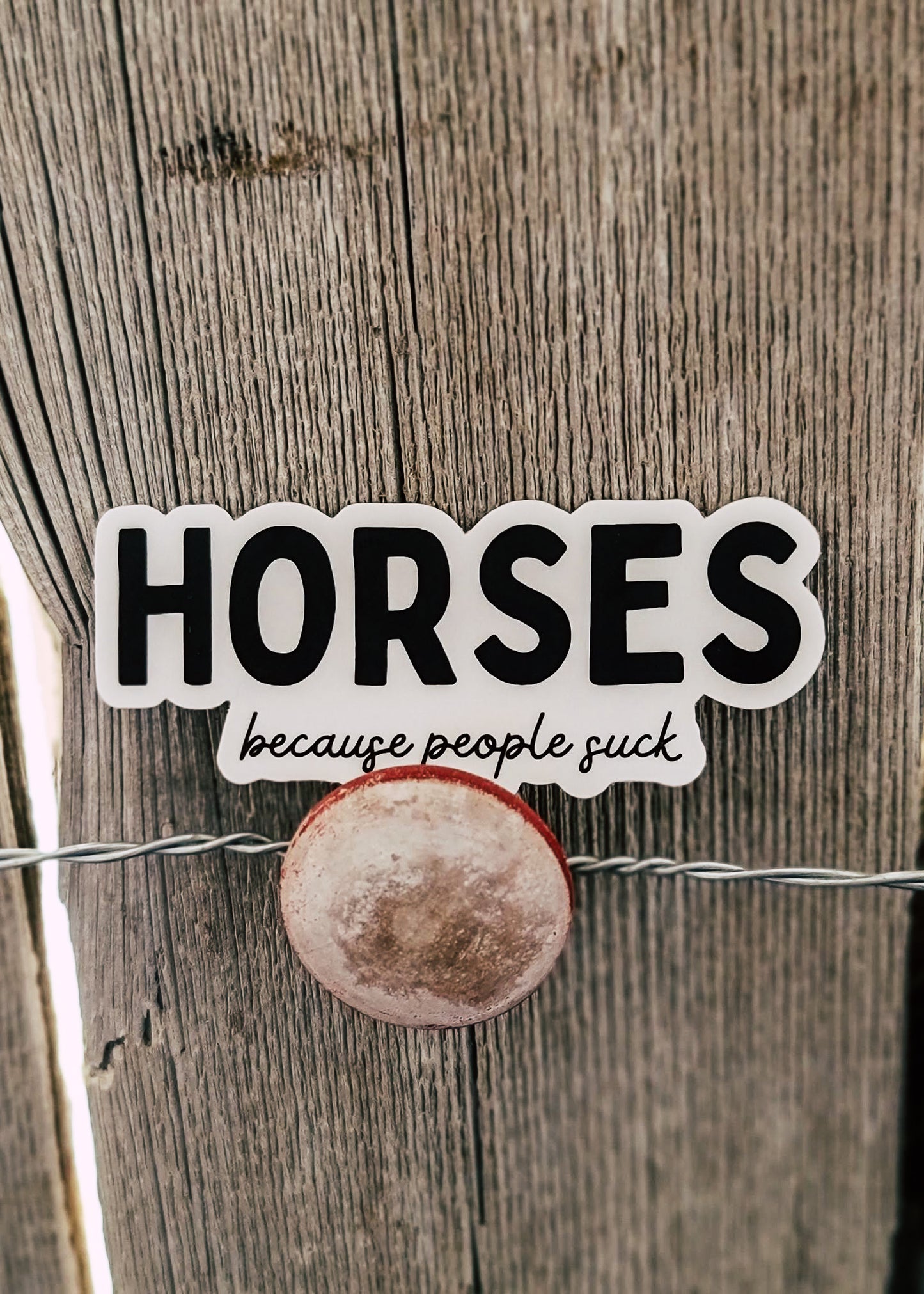 Horses Because People Suck Sticker - Pack of 5 sticker Sorrel South