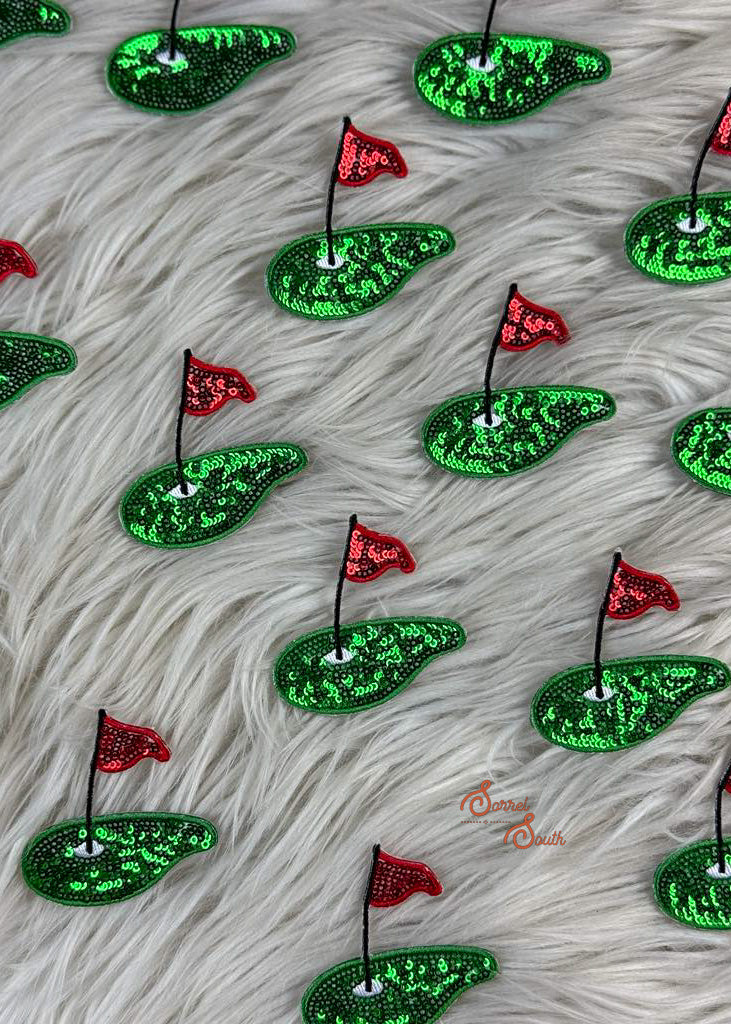 Sequin Golf Green Patch adhesive patch Sorrel South
