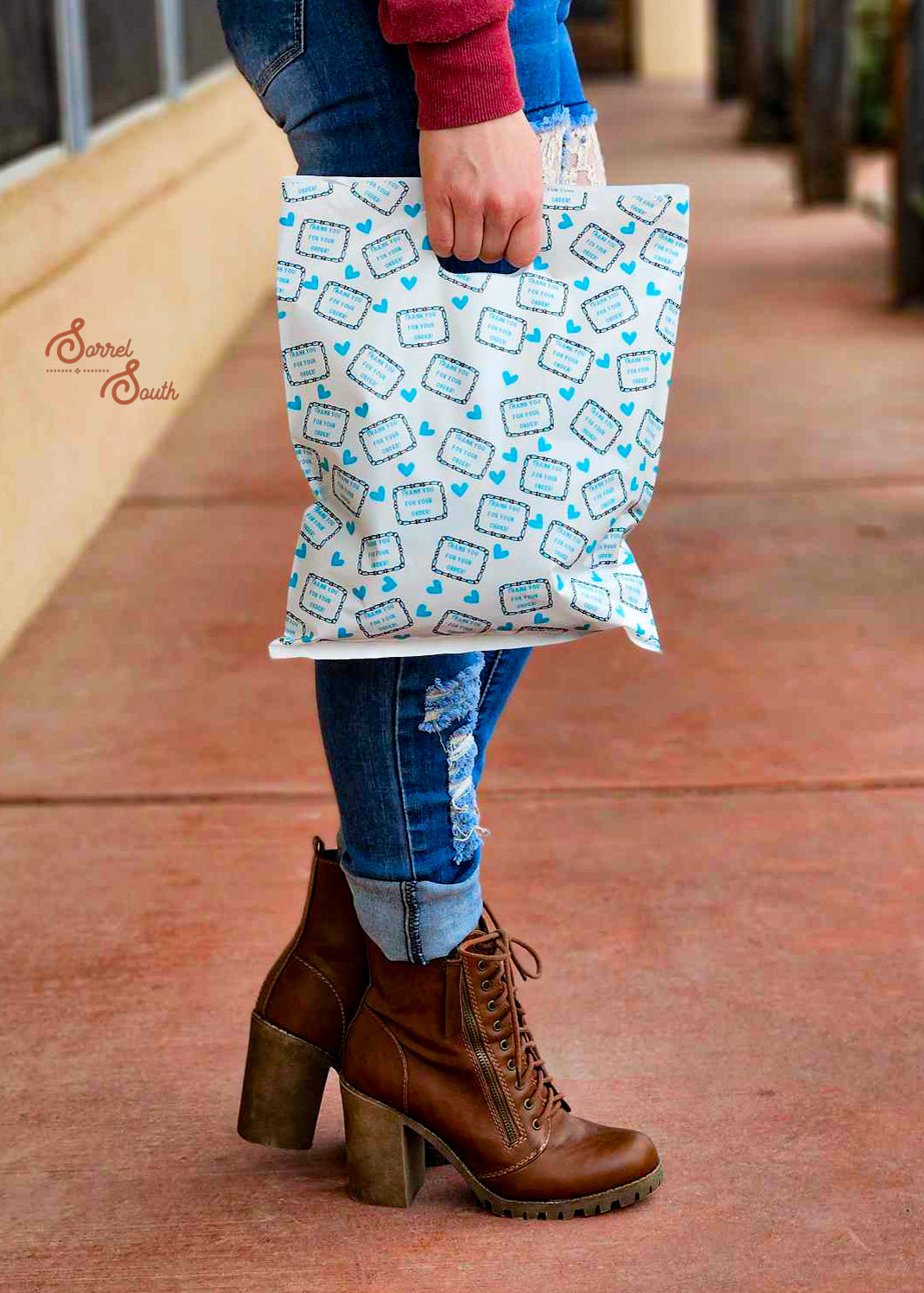 10" x 13" Thank You Buckle Shopping Bags Shopping Bags Sorrel South