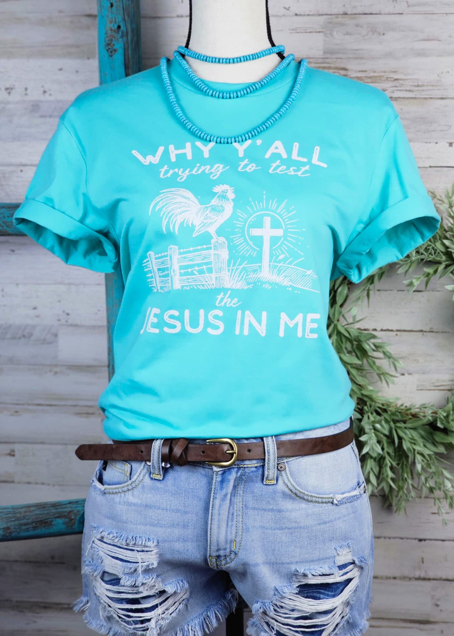 Why Y'ALL Trying To Test The Jesus In Me Screenprint Transfer screenprint transfer Sorrel South